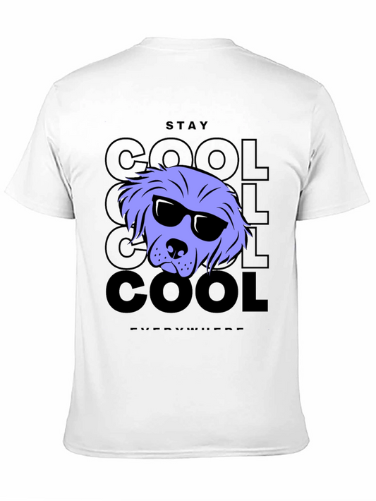 Stay Cool Dog Graphic Tee - Black