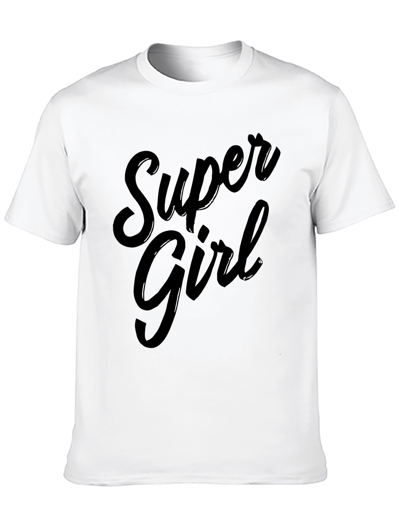 Super Girl Black Graphic T-Shirt
