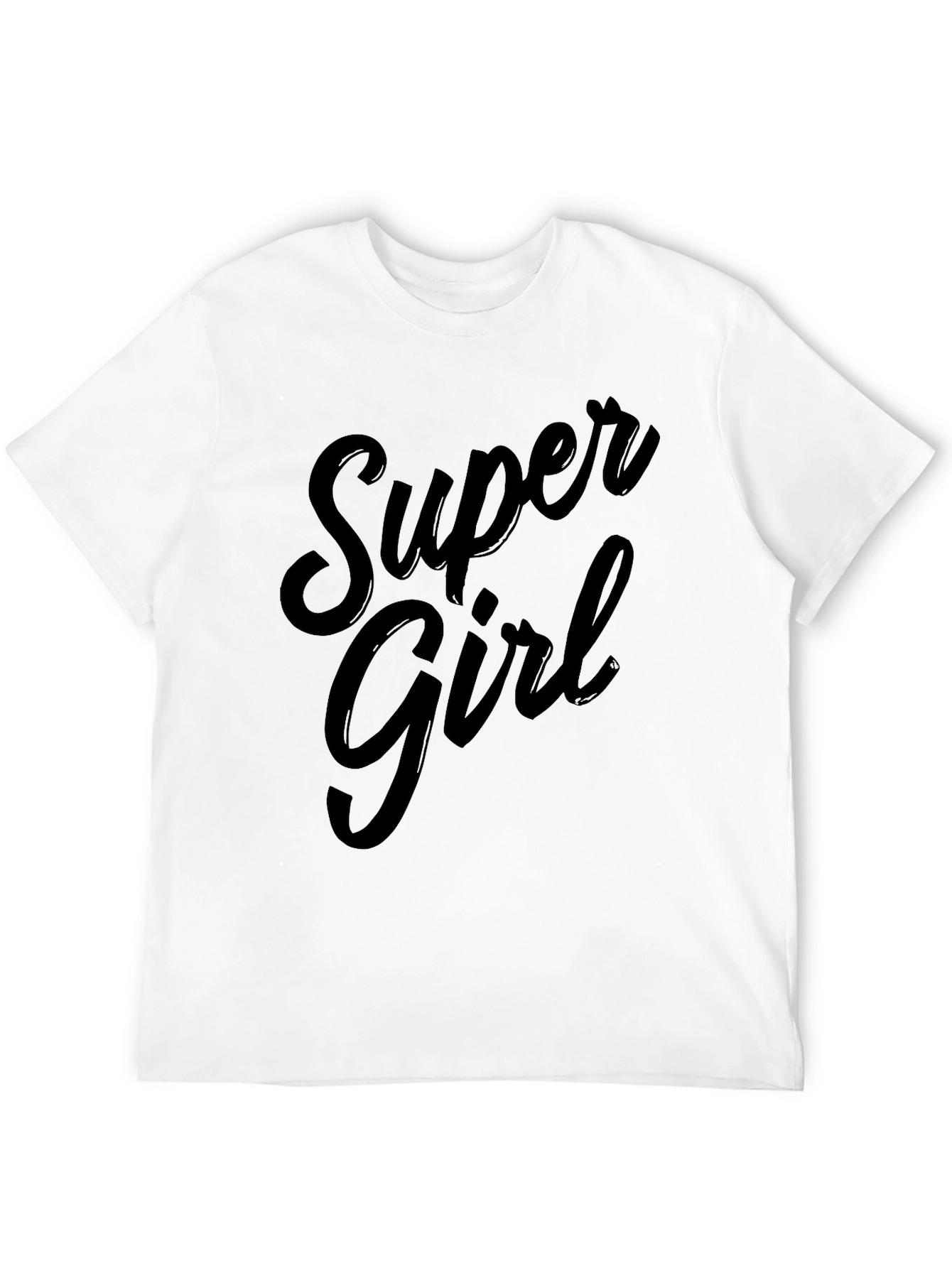 Super Girl Black Graphic T-Shirt