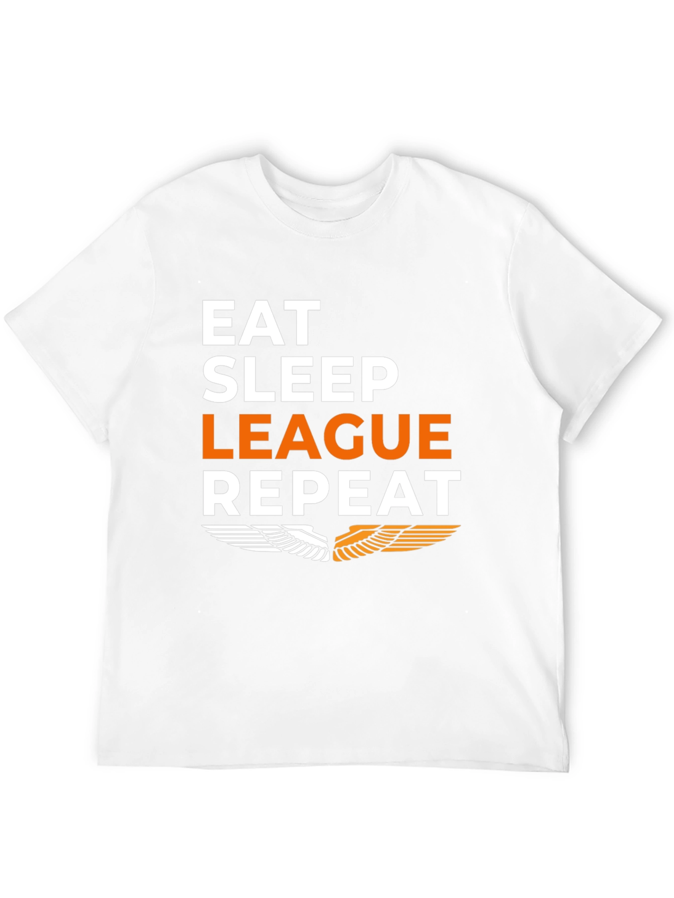 Eat Sleep League Repeat Black Graphic Tee