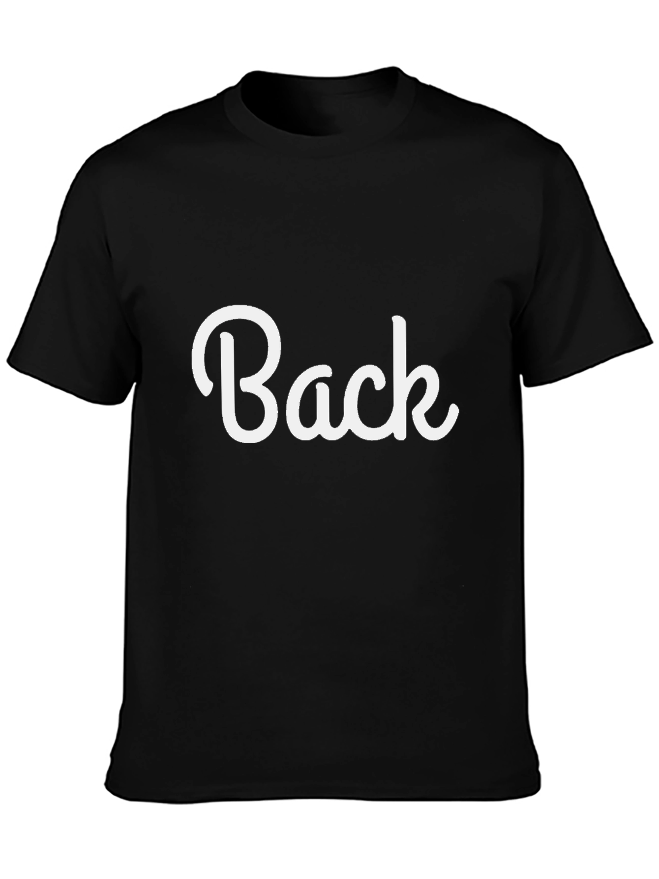 Black T-Shirt with Back Design
