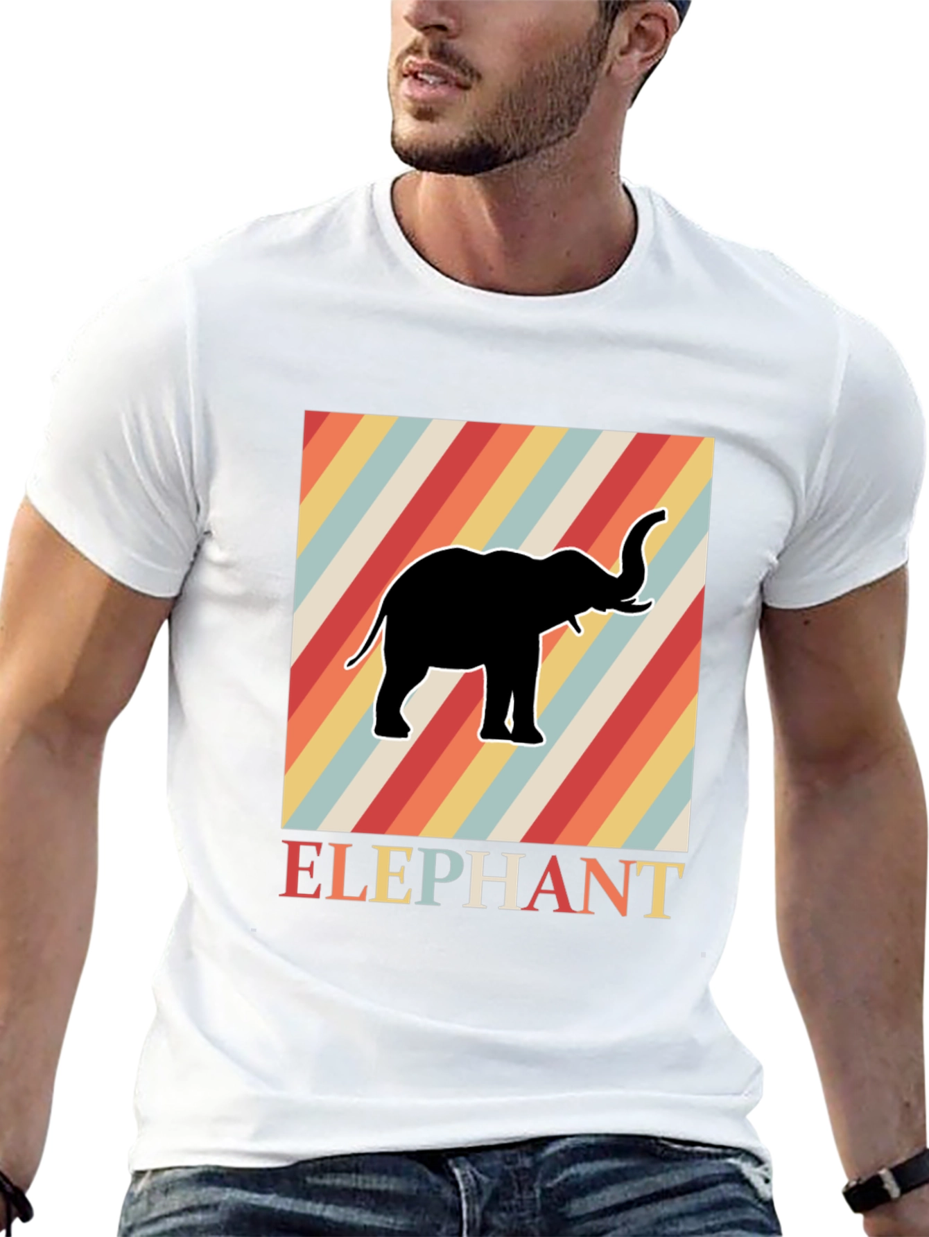 Retro Elephant T-Shirt - Cool Graphic Tee