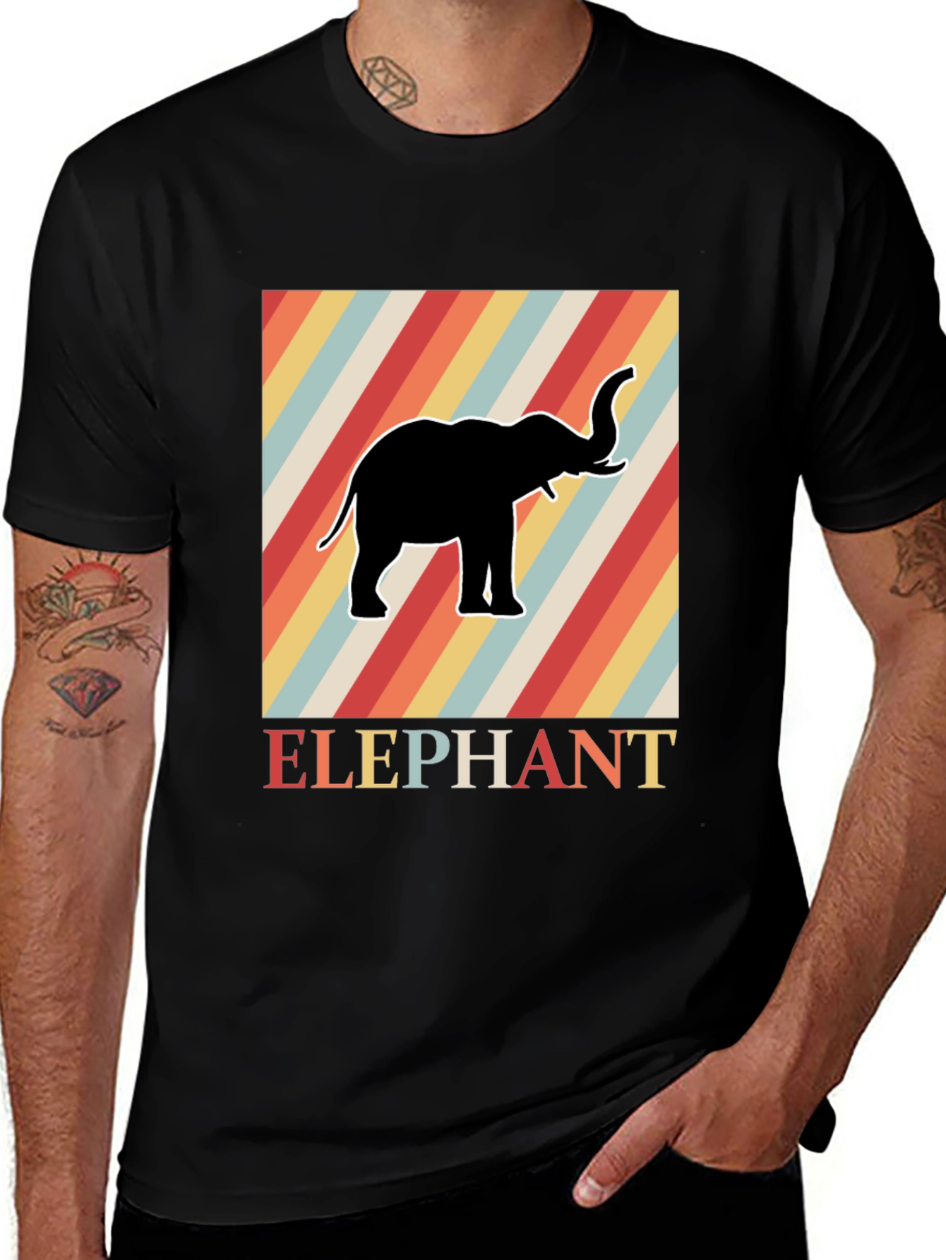 Retro Elephant T-Shirt - Cool Graphic Tee