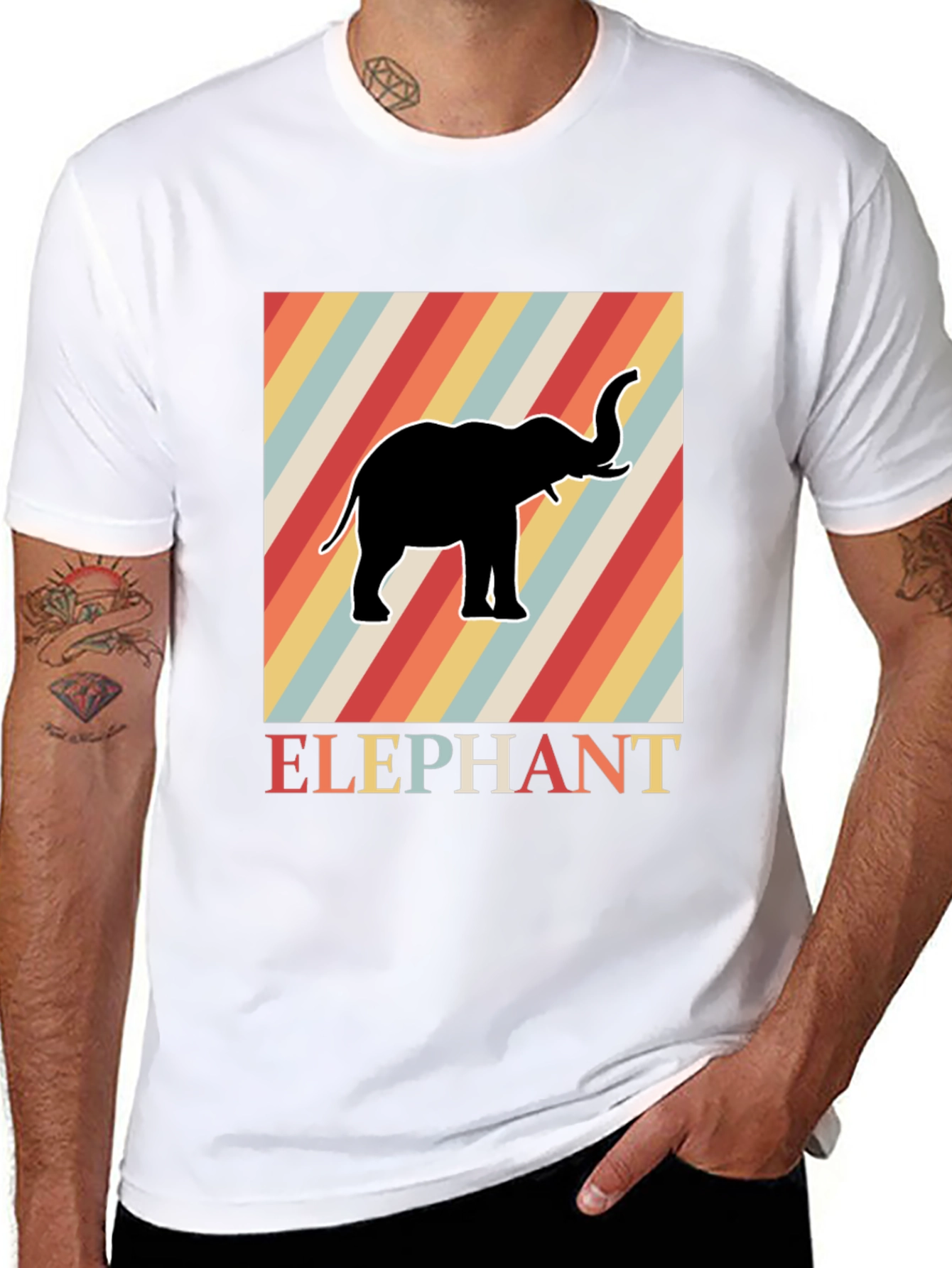 Retro Elephant T-Shirt - Cool Graphic Tee