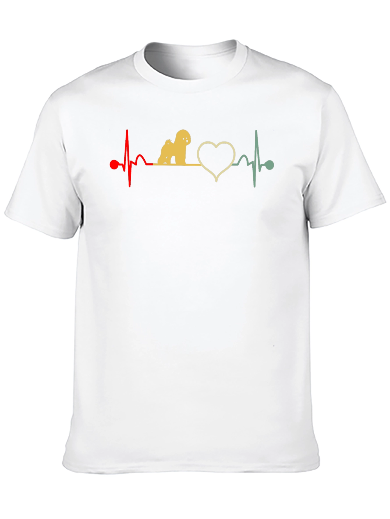 Dog Heartbeat T-Shirt - Cute Pet Lover Tee