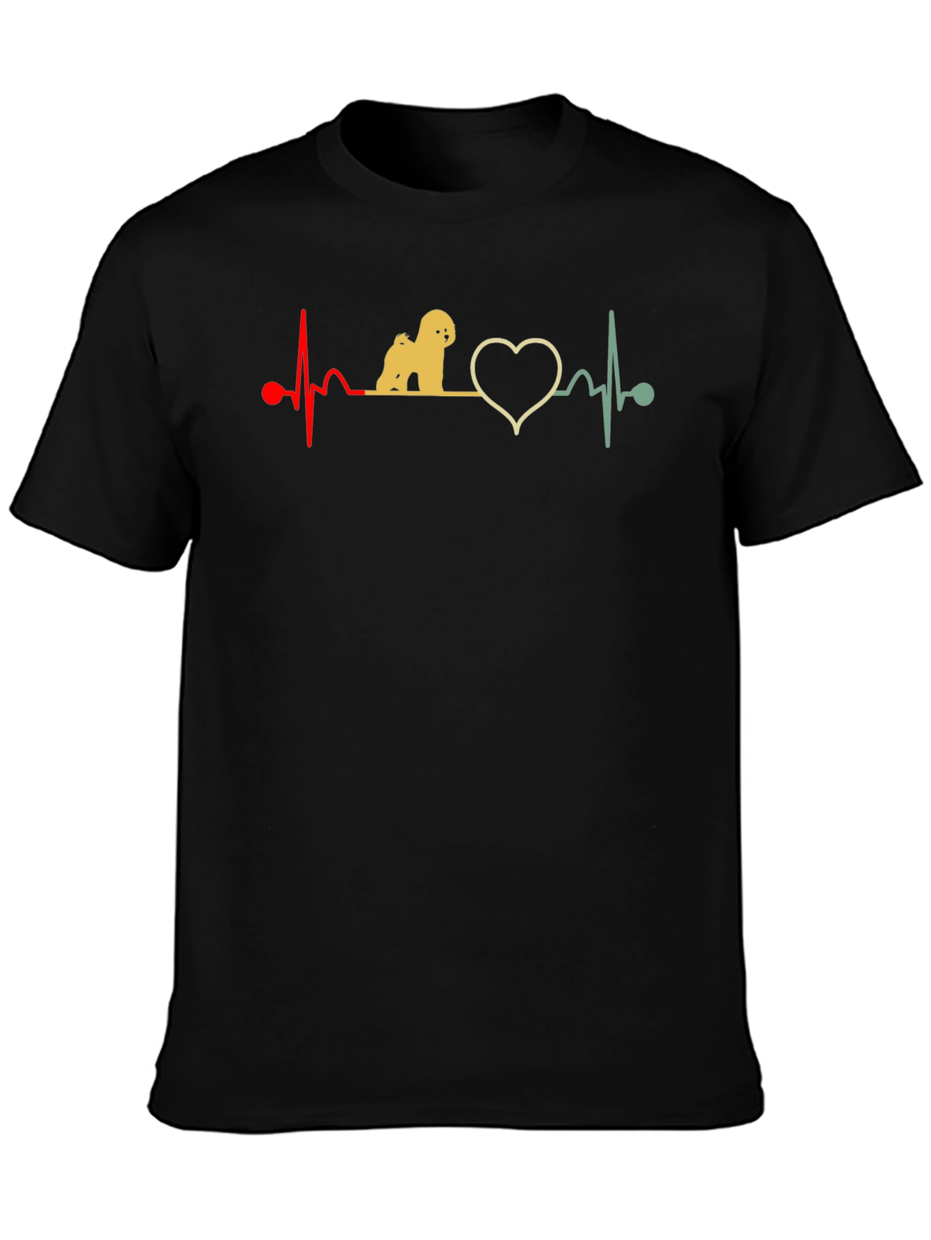 Dog Heartbeat T-Shirt - Cute Pet Lover Tee