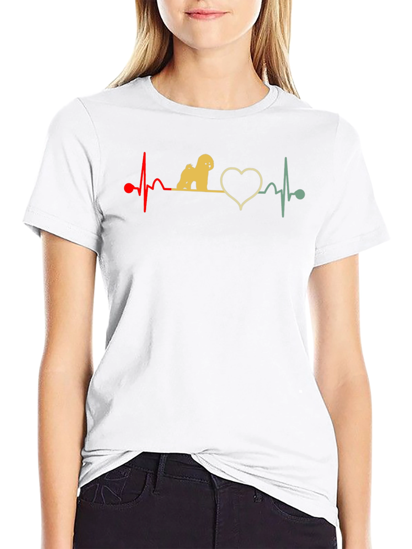 Dog Heartbeat T-Shirt - Cute Pet Lover Tee