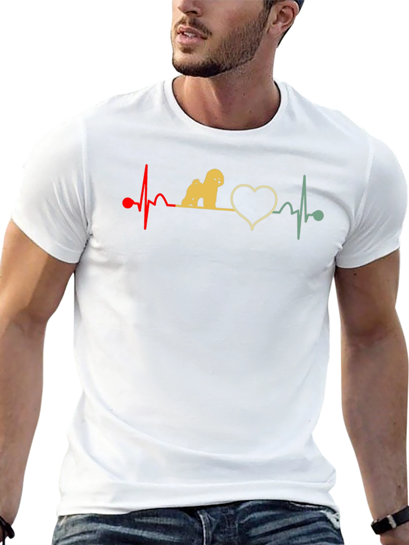 Dog Heartbeat T-Shirt - Cute Pet Lover Tee