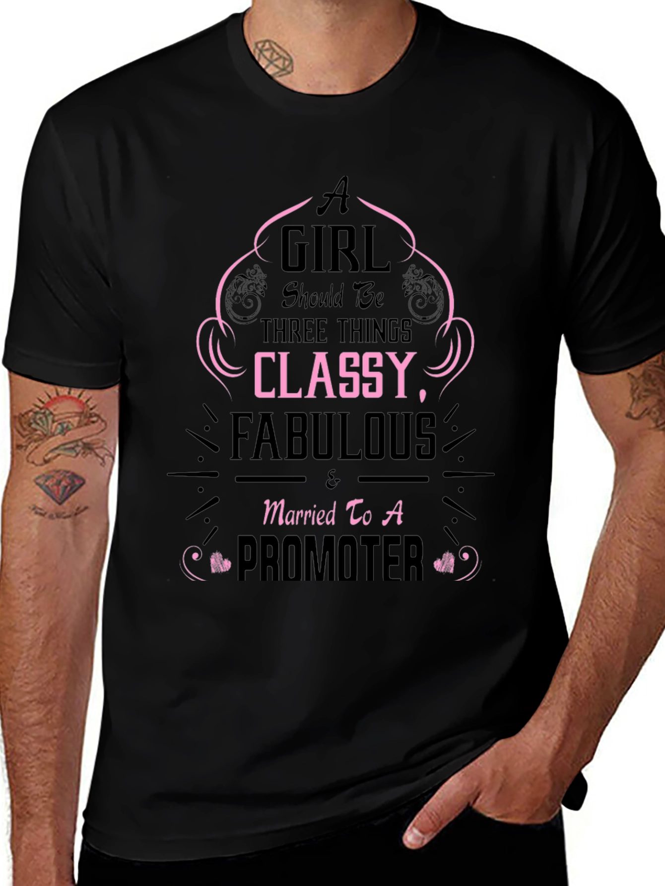 Classy Fabulous Promoter Wife Black T-Shirt