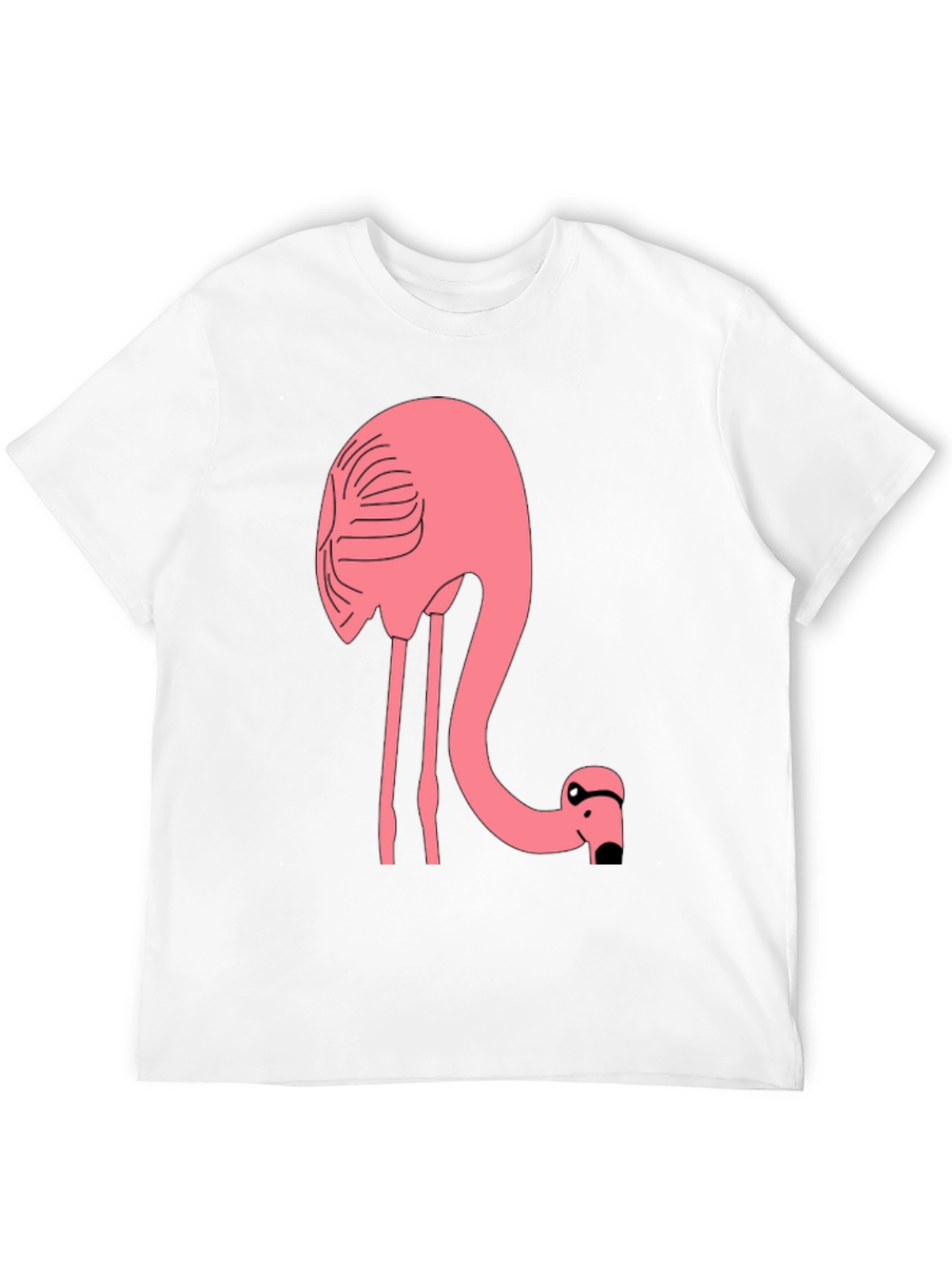 Funny Flamingo Graphic T-Shirt - Black Cotton Tee