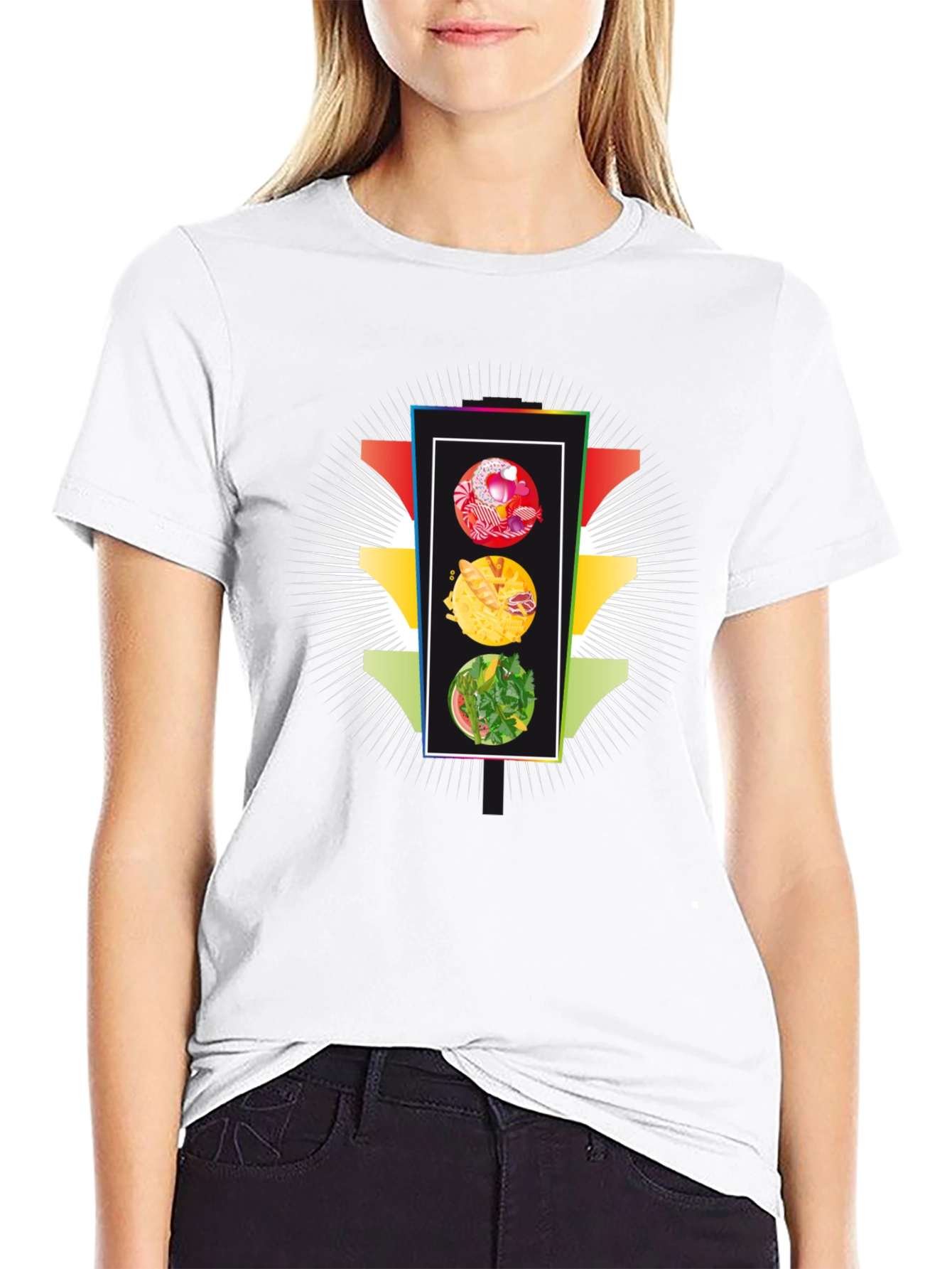 Food Traffic Light Graphic T-Shirt