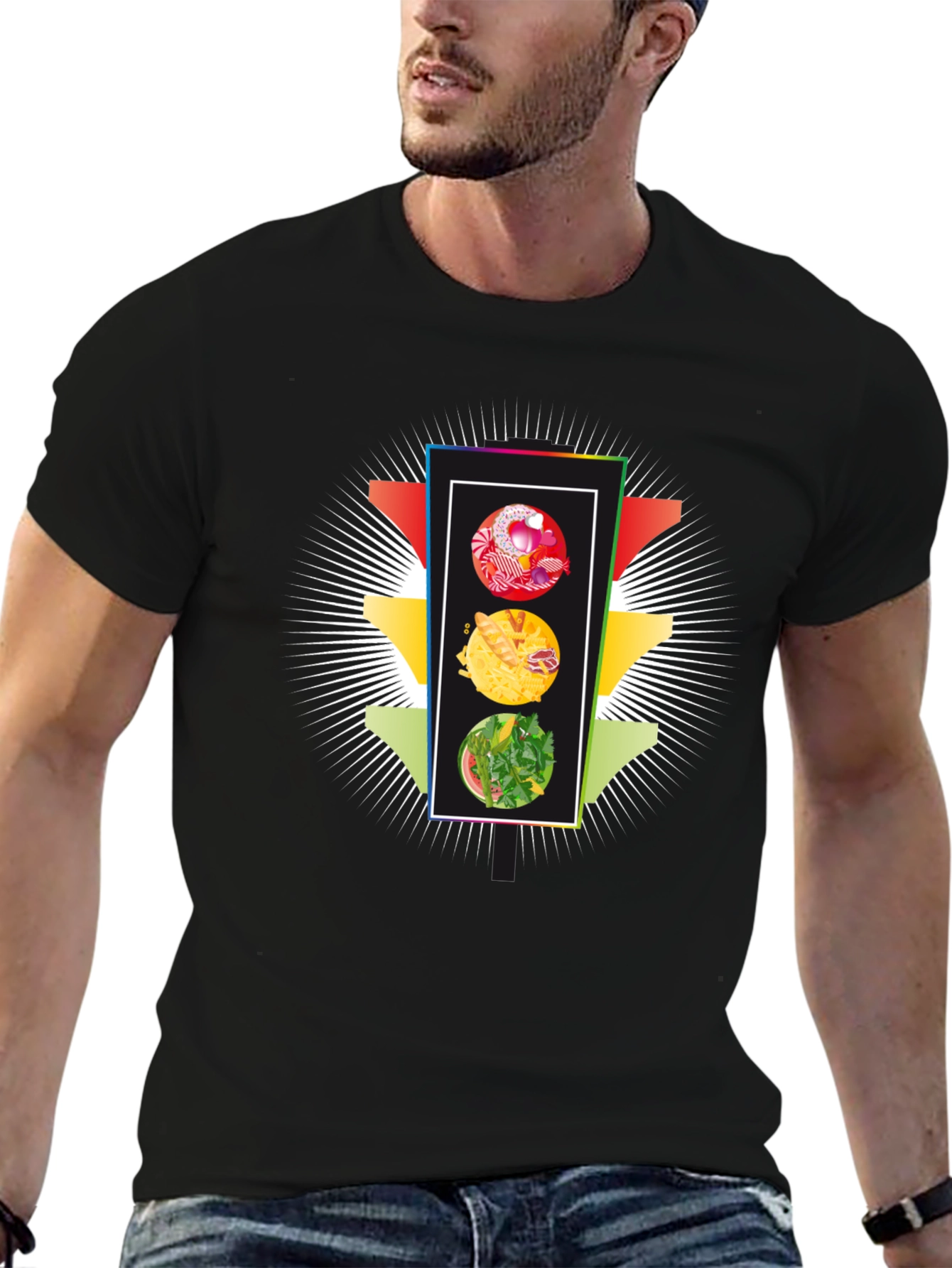 Food Traffic Light Graphic T-Shirt