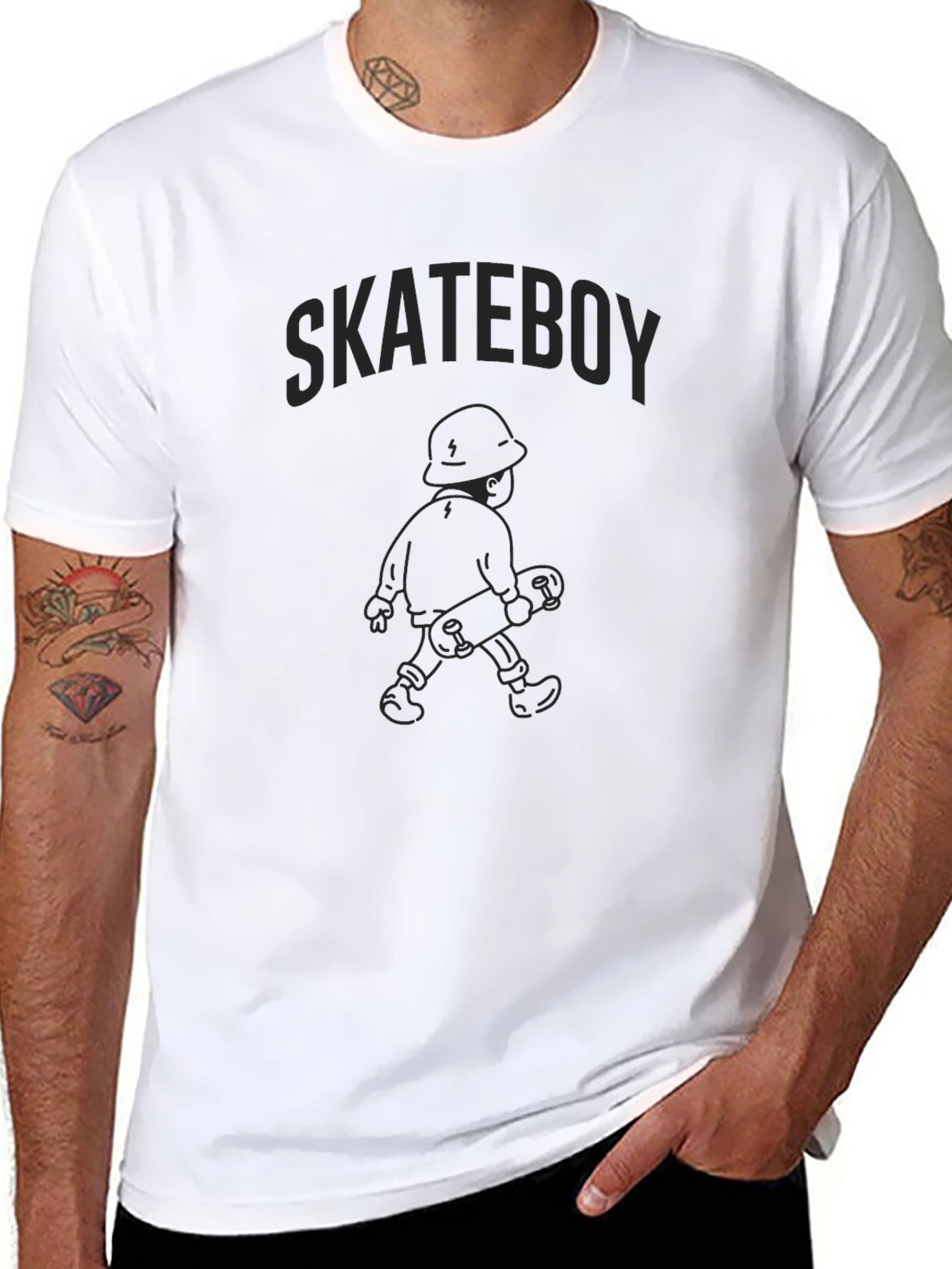 Skateboy Graphic Tee - Cool Cartoon Skater T-Shirt