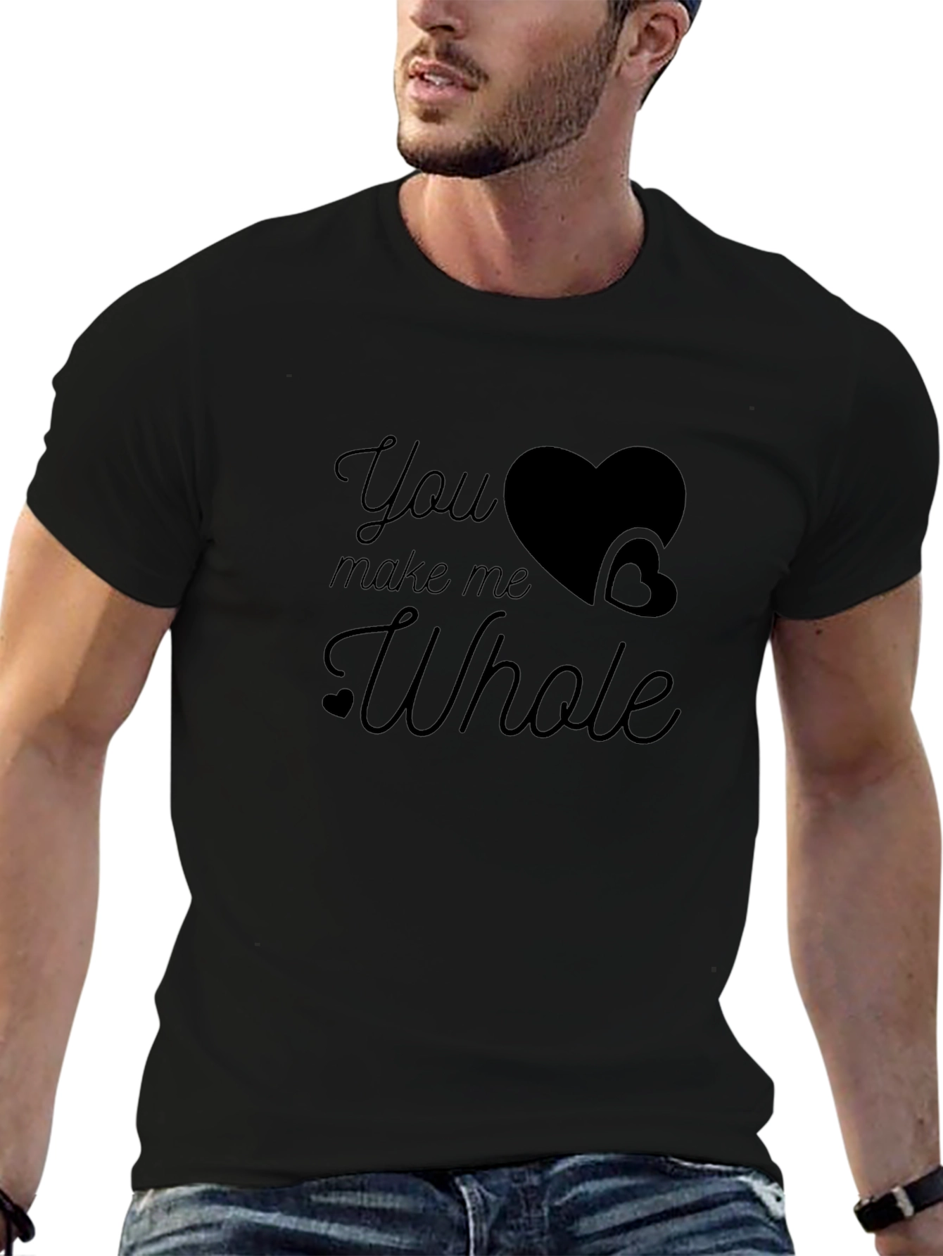 You Make Me Whole Graphic Tee - Black
