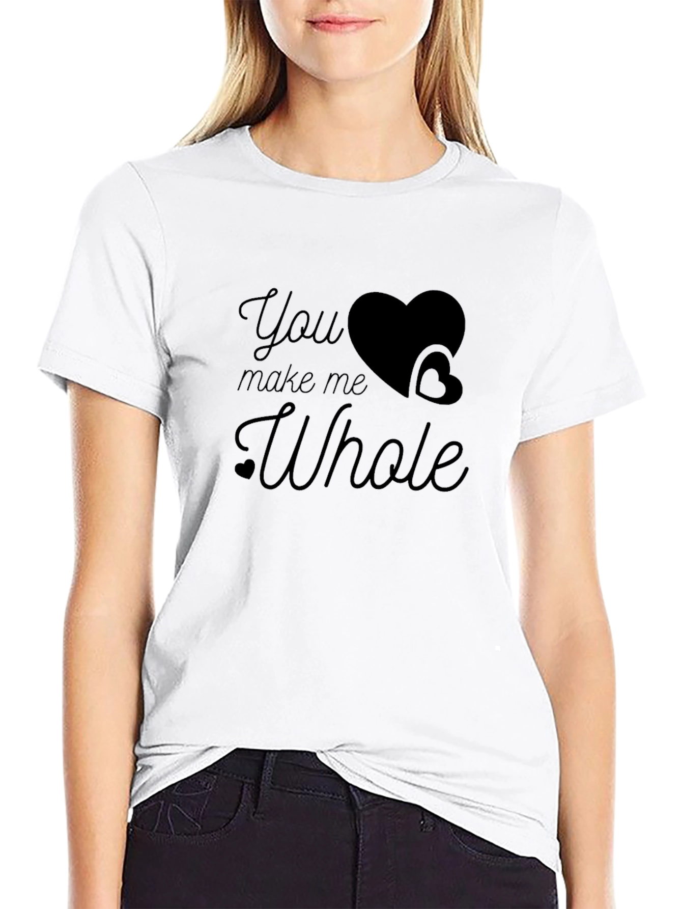 You Make Me Whole Graphic Tee - Black