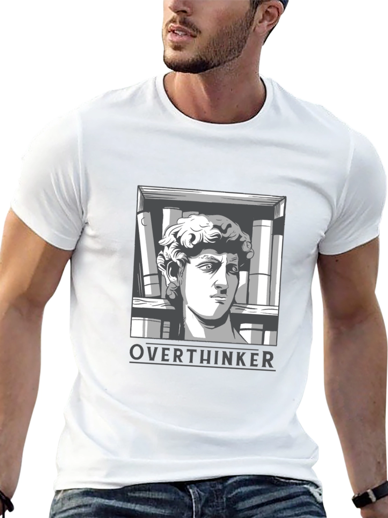 Overthinker T-Shirt - Thoughtful Philosopher Design
