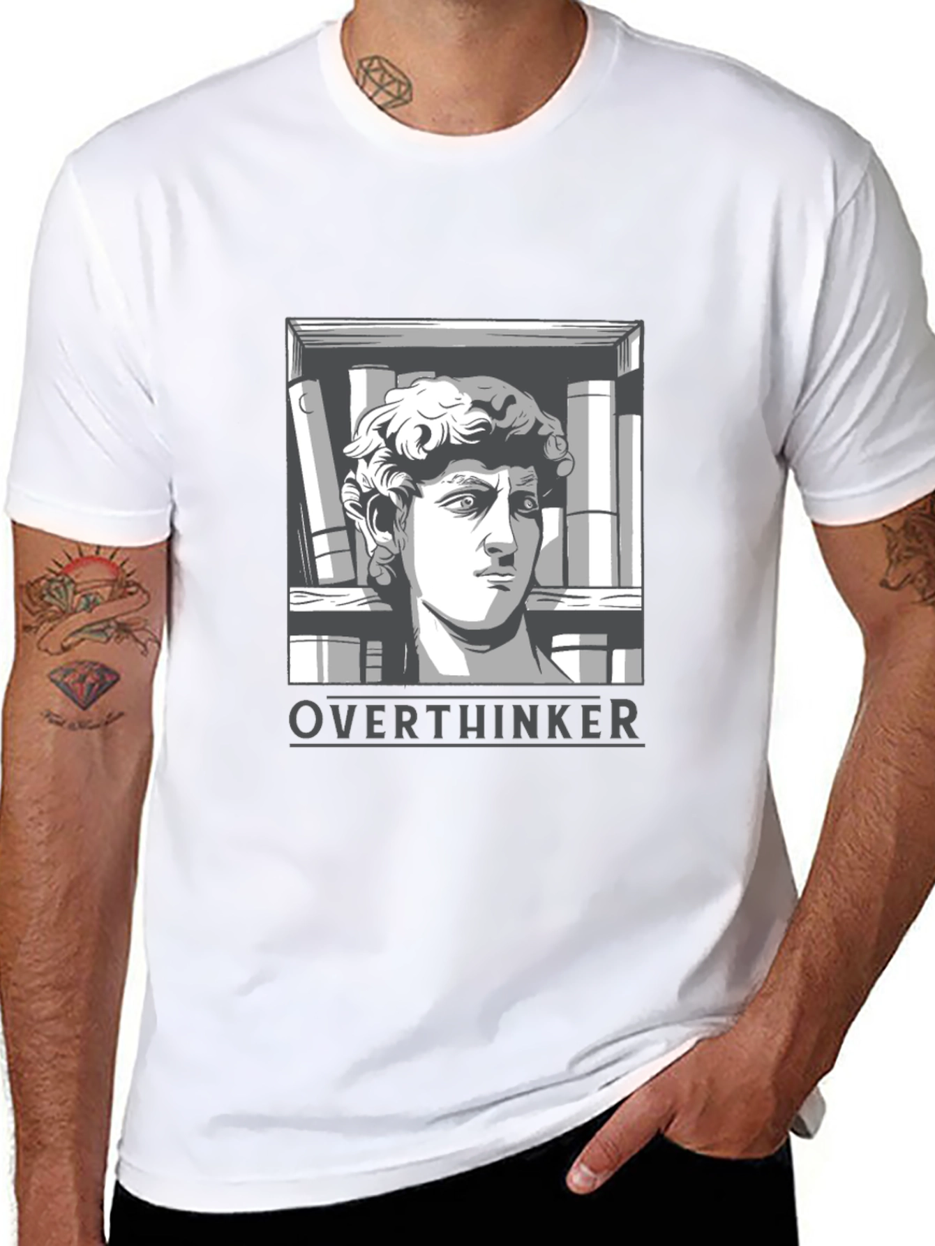 Overthinker T-Shirt - Thoughtful Philosopher Design