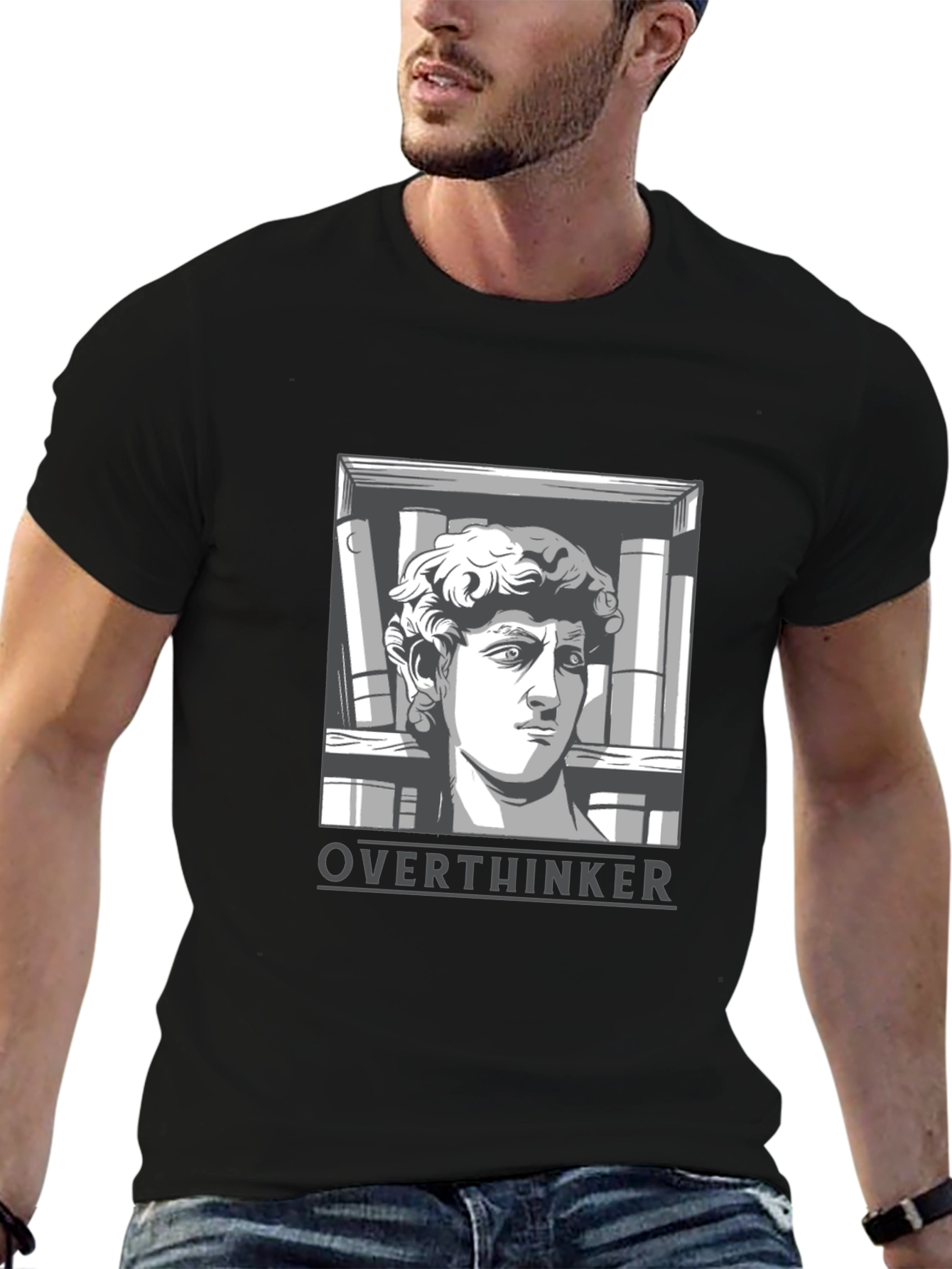 Overthinker T-Shirt - Thoughtful Philosopher Design