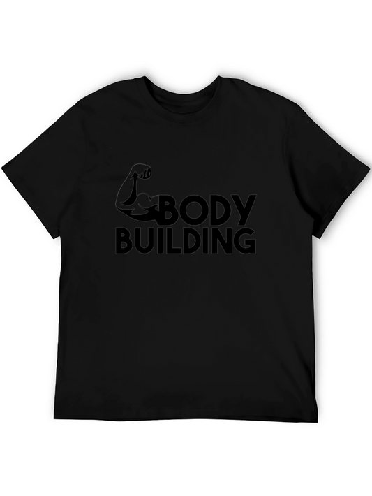 Bodybuilding Graphic Tee - Black Fitness T-Shirt