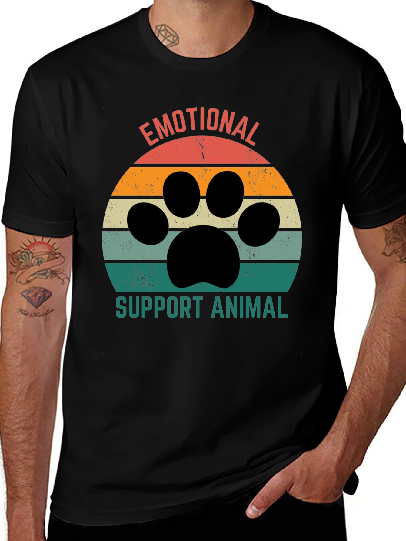 Emotional Support Animal Retro T-Shirt