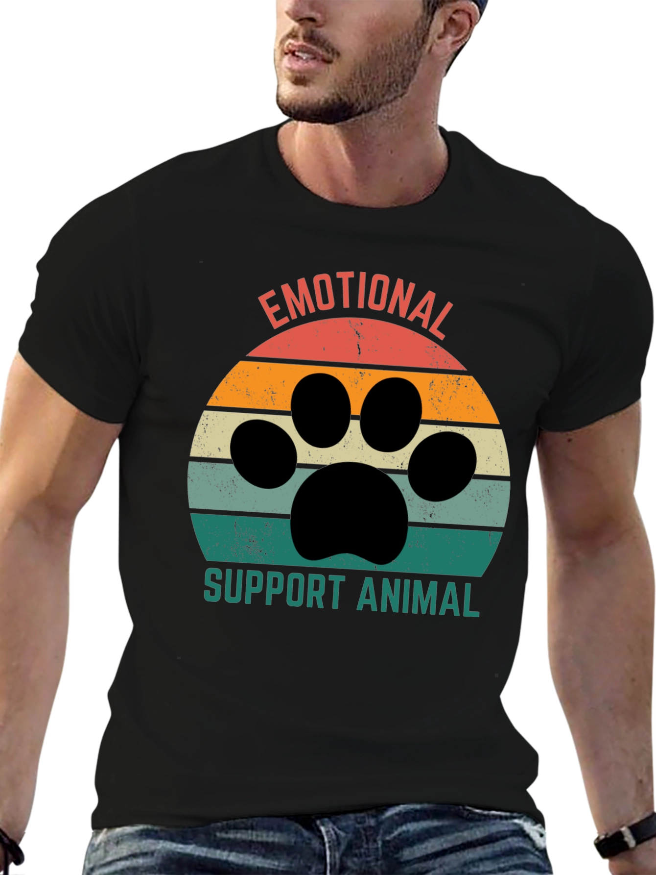 Emotional Support Animal Retro T-Shirt