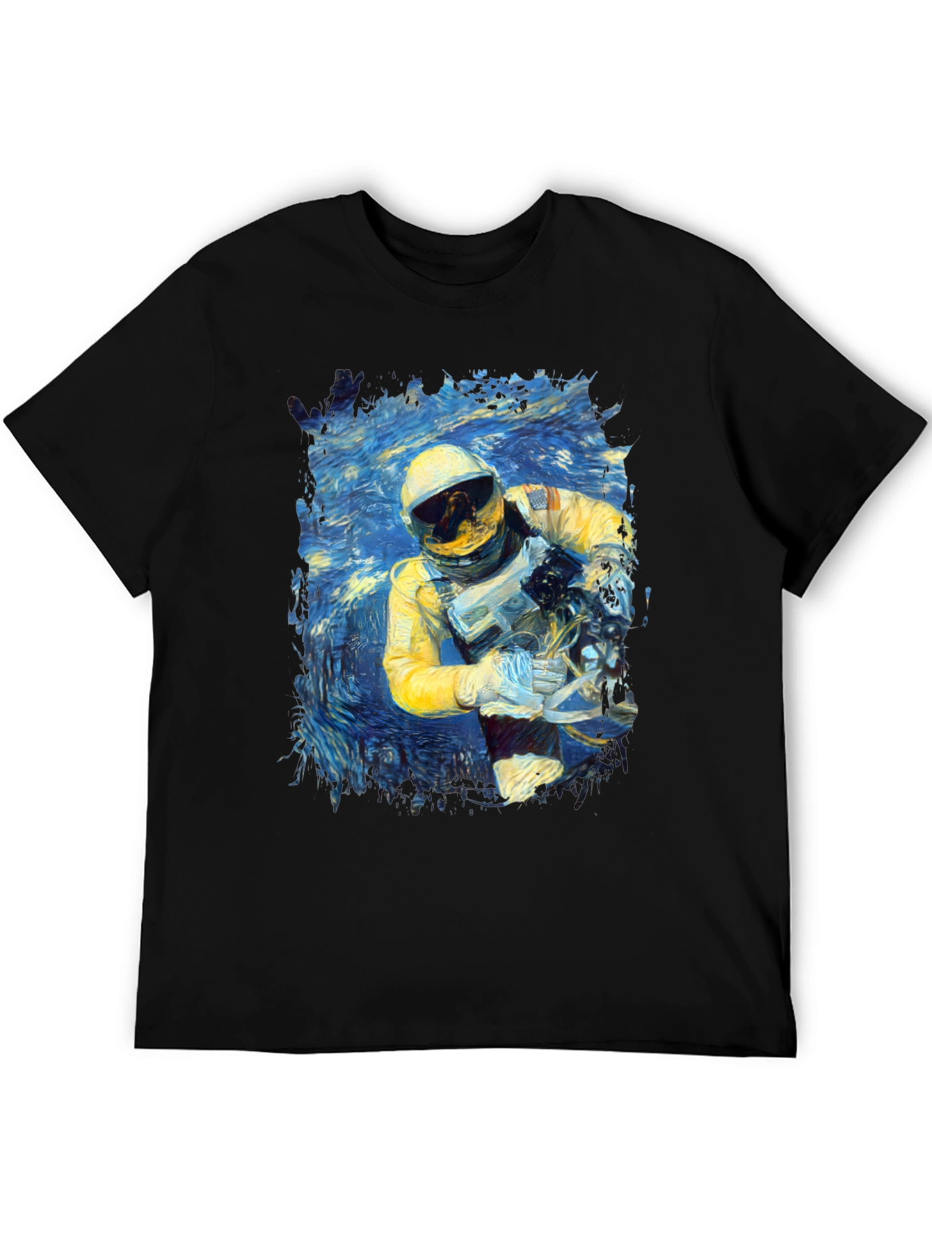 Starry Astronaut T-Shirt - Unique Space Art Tee