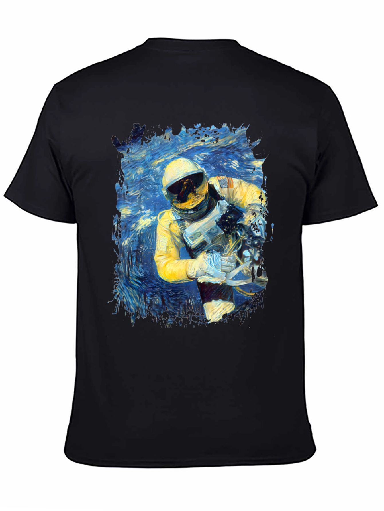 Starry Astronaut T-Shirt - Unique Space Art Tee