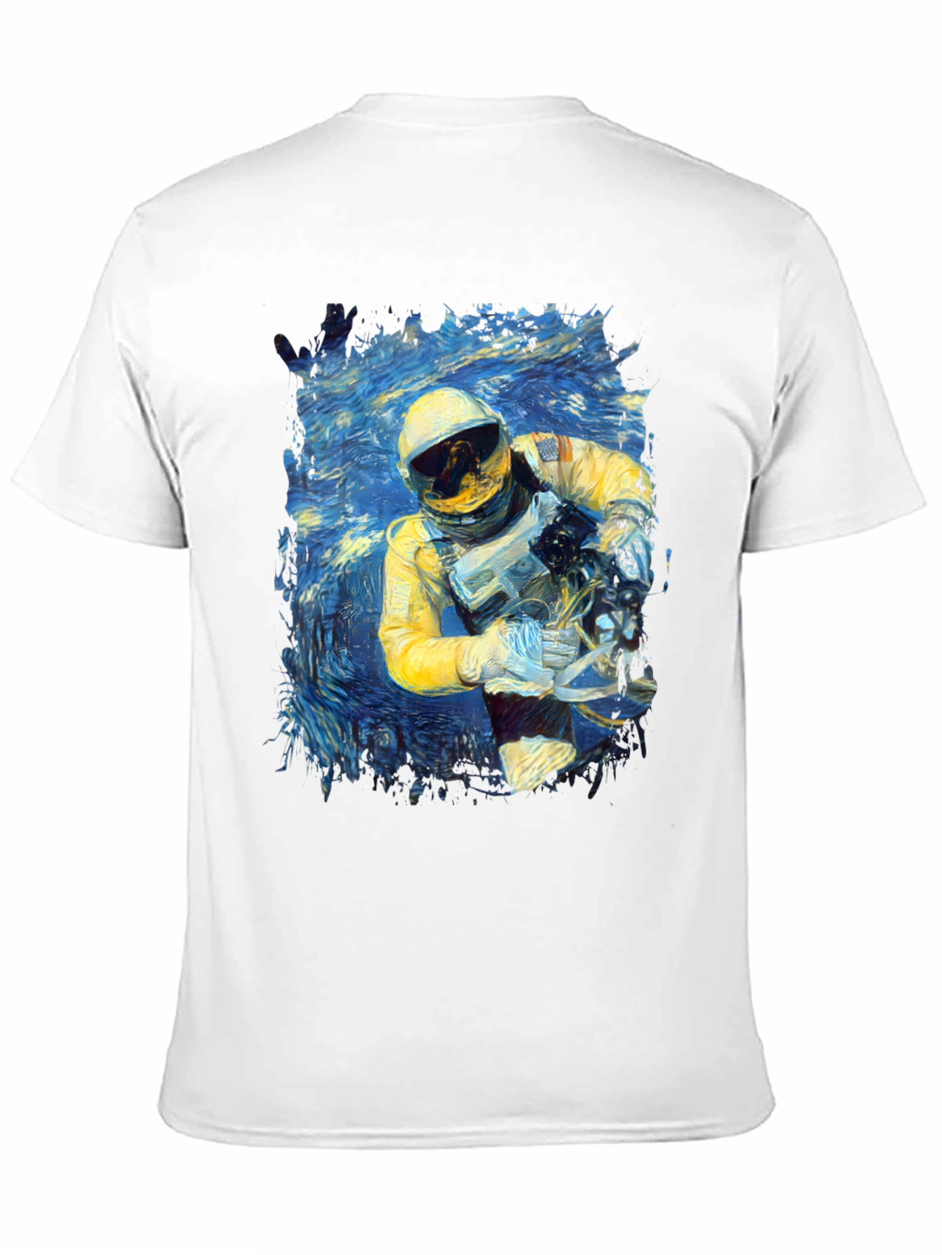 Starry Astronaut T-Shirt - Unique Space Art Tee