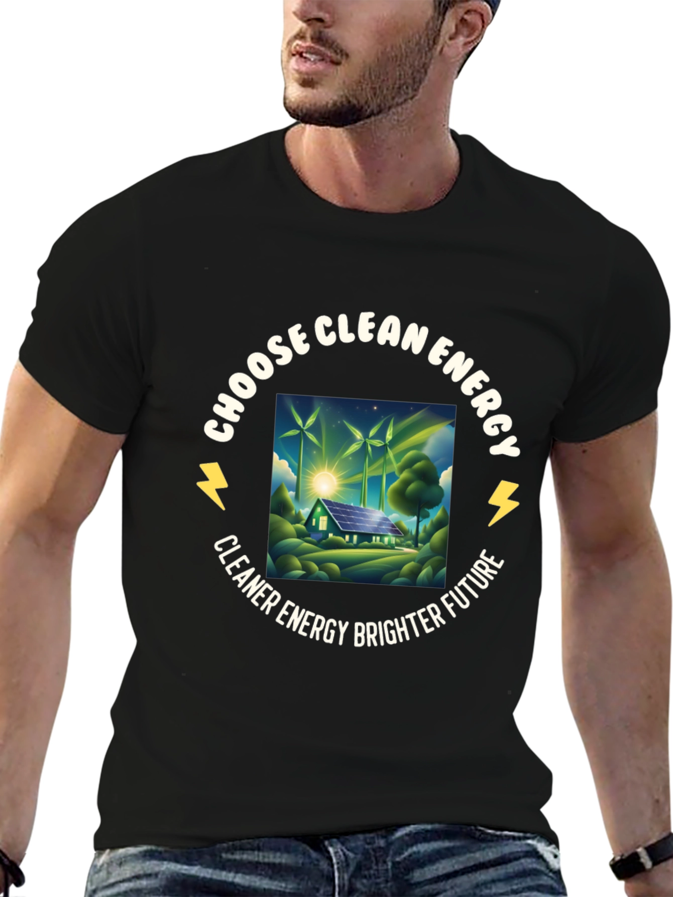 Eco-Friendly Choose Clean Energy Graphic Tee
