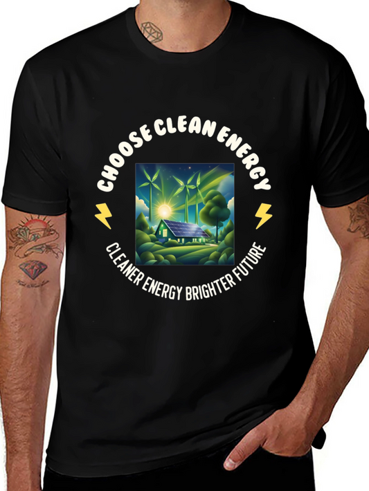 Eco-Friendly Choose Clean Energy Graphic Tee