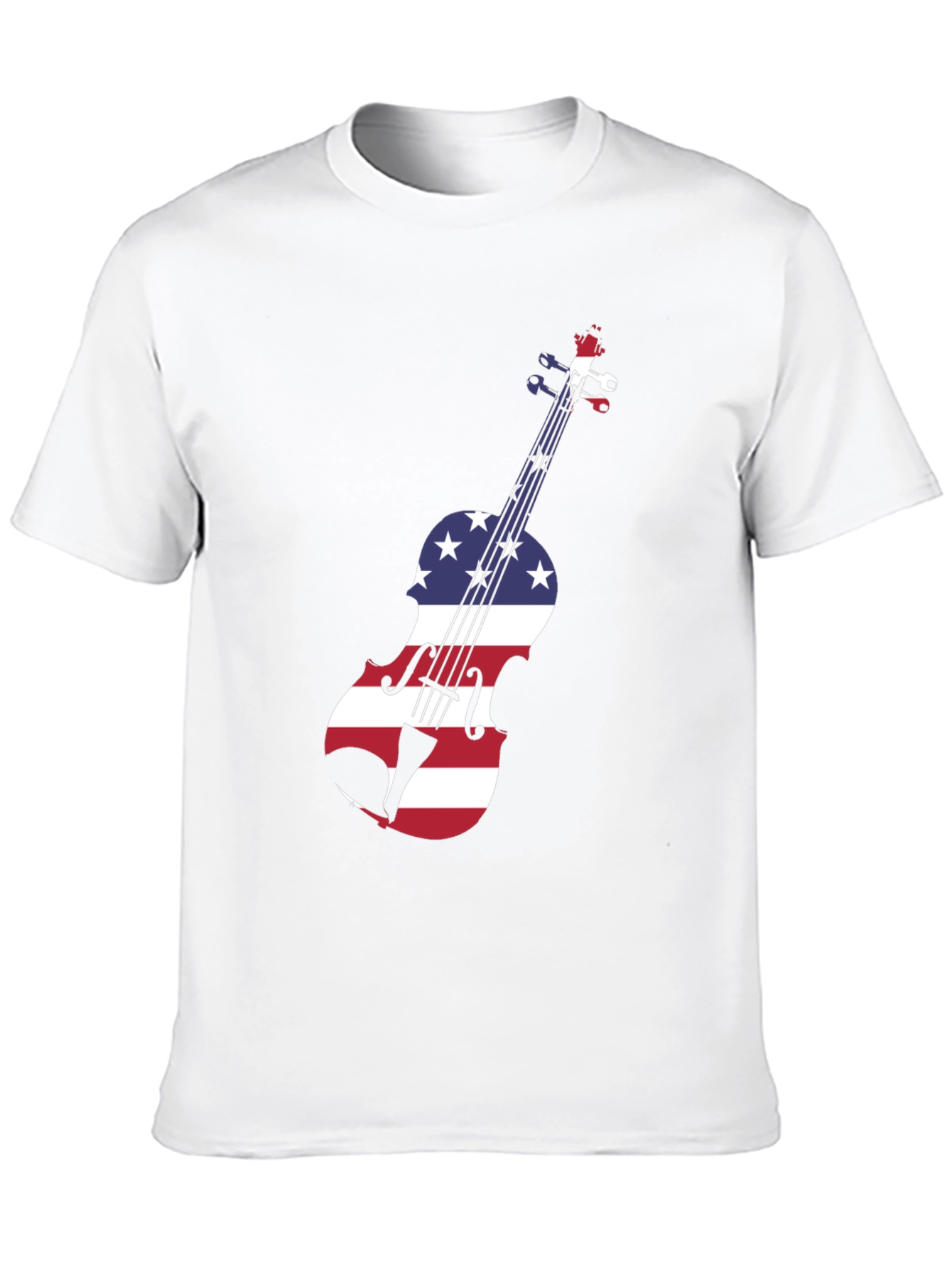 Patriotic Violin Graphic Tee - Black