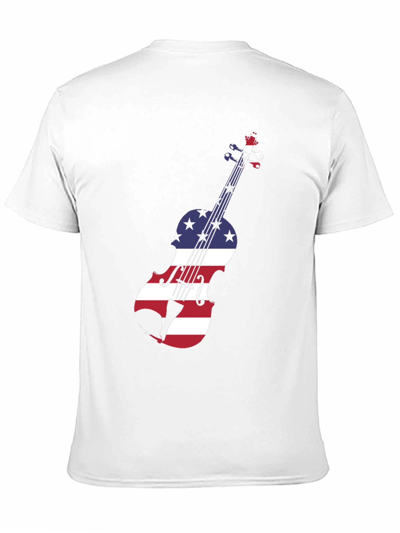 Patriotic Violin Graphic Tee - Black