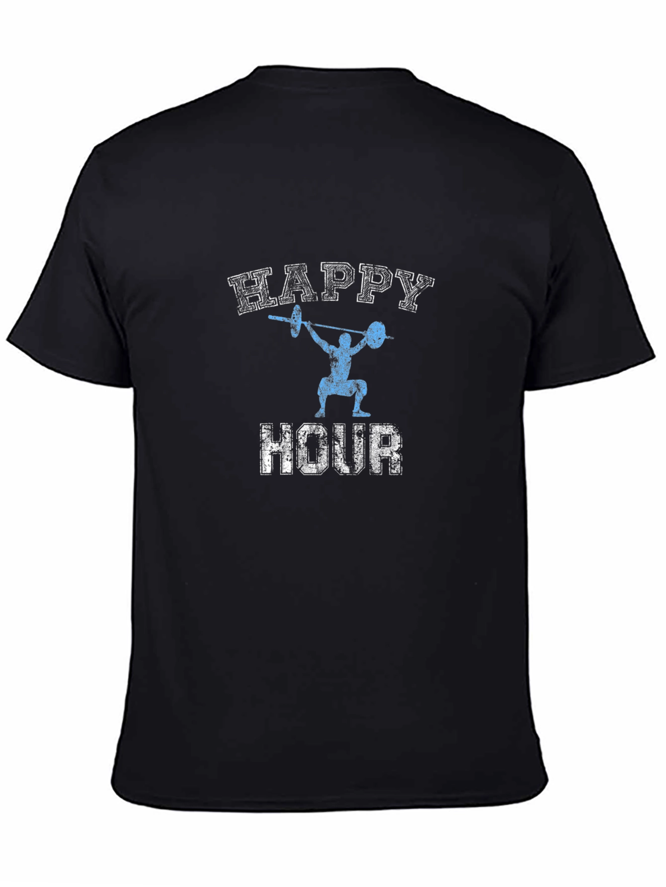 Happy Hour Weightlifting Graphic Tee - Black