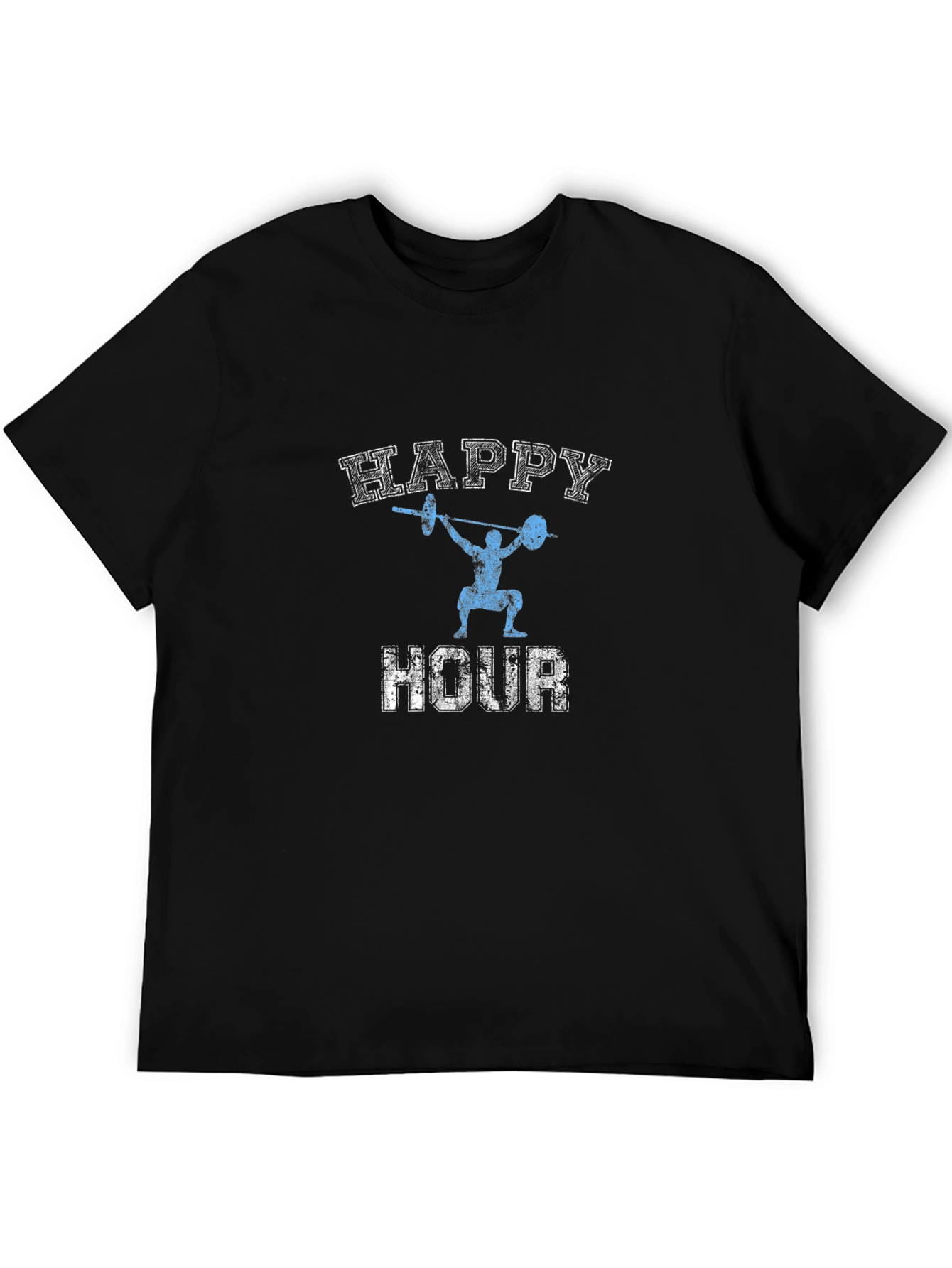 Happy Hour Weightlifting Graphic Tee - Black