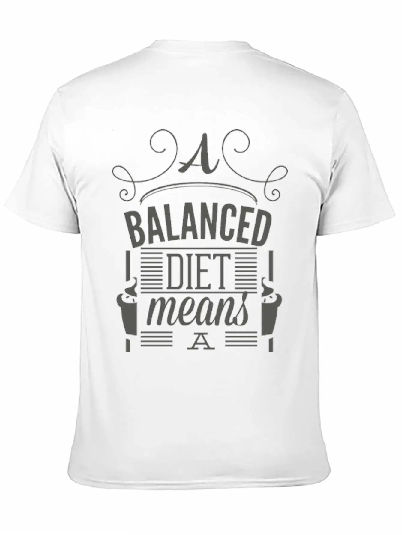 A Balanced Diet Means A Cupcake In Each Hand Basic Graphic T-Shirt – Daily Comfort In Soft Cotton
