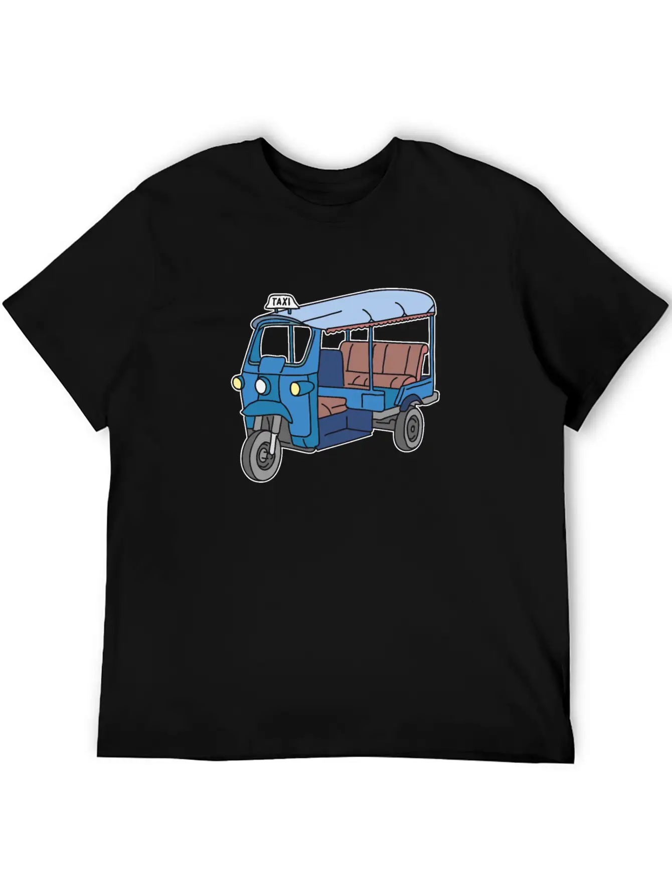 A Blue Tuktuk, Auto Rickshaw, Bajay Comfortable Minimalist Graphic Tee – Summer Style Essential