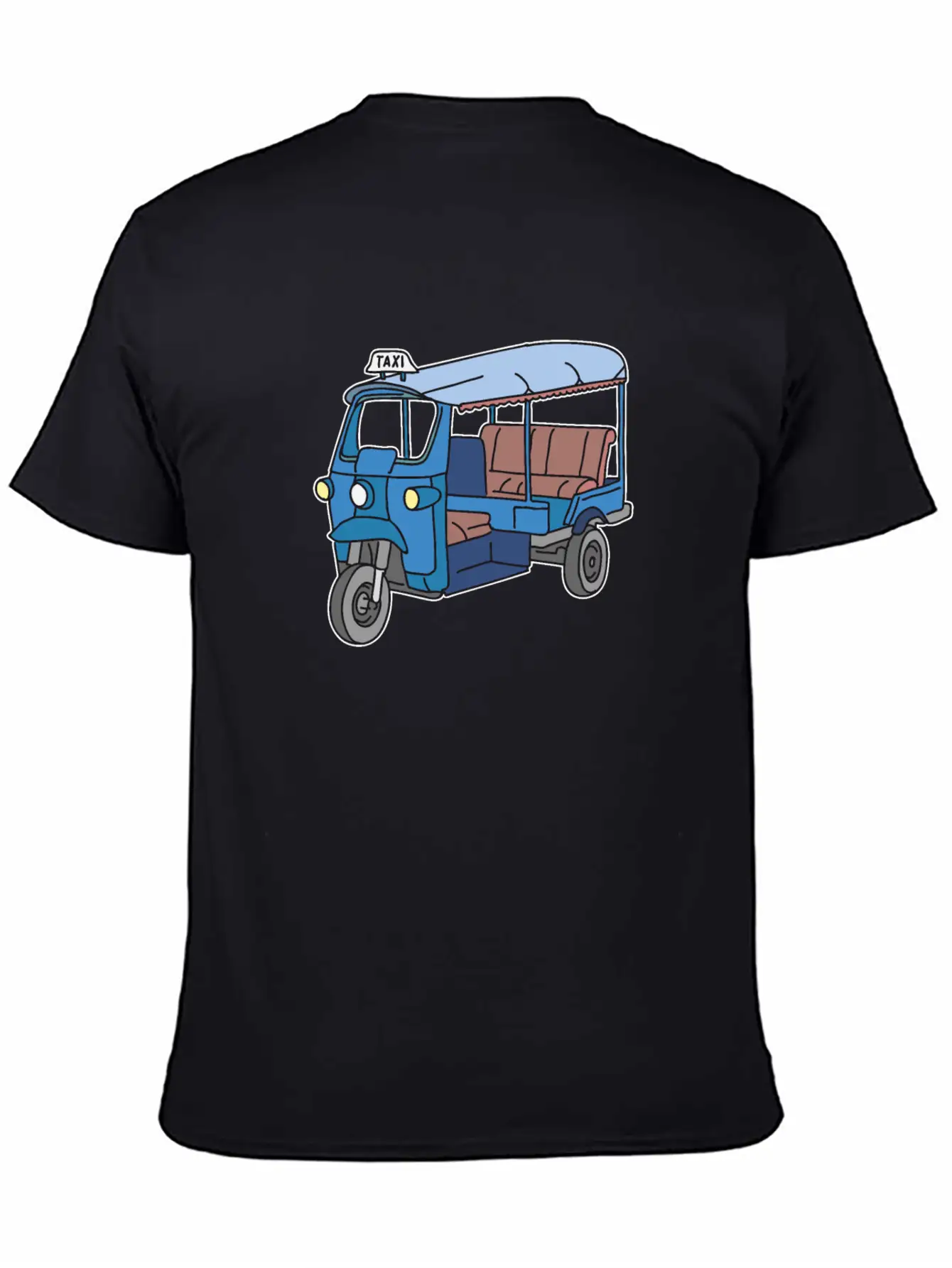 A Blue Tuktuk, Auto Rickshaw, Bajay Comfortable Minimalist Graphic Tee – Summer Style Essential