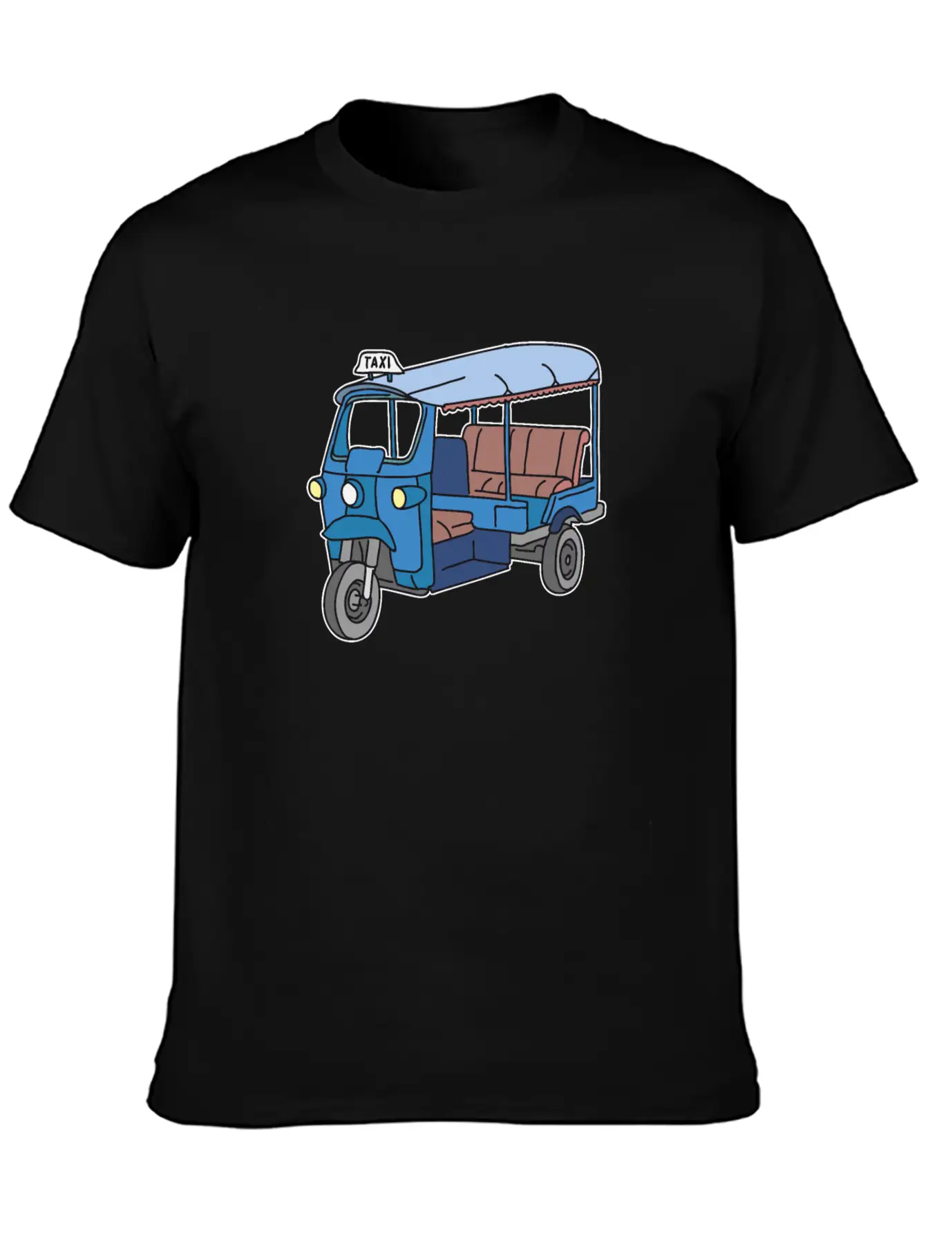 A Blue Tuktuk, Auto Rickshaw, Bajay Comfortable Minimalist Graphic Tee – Summer Style Essential
