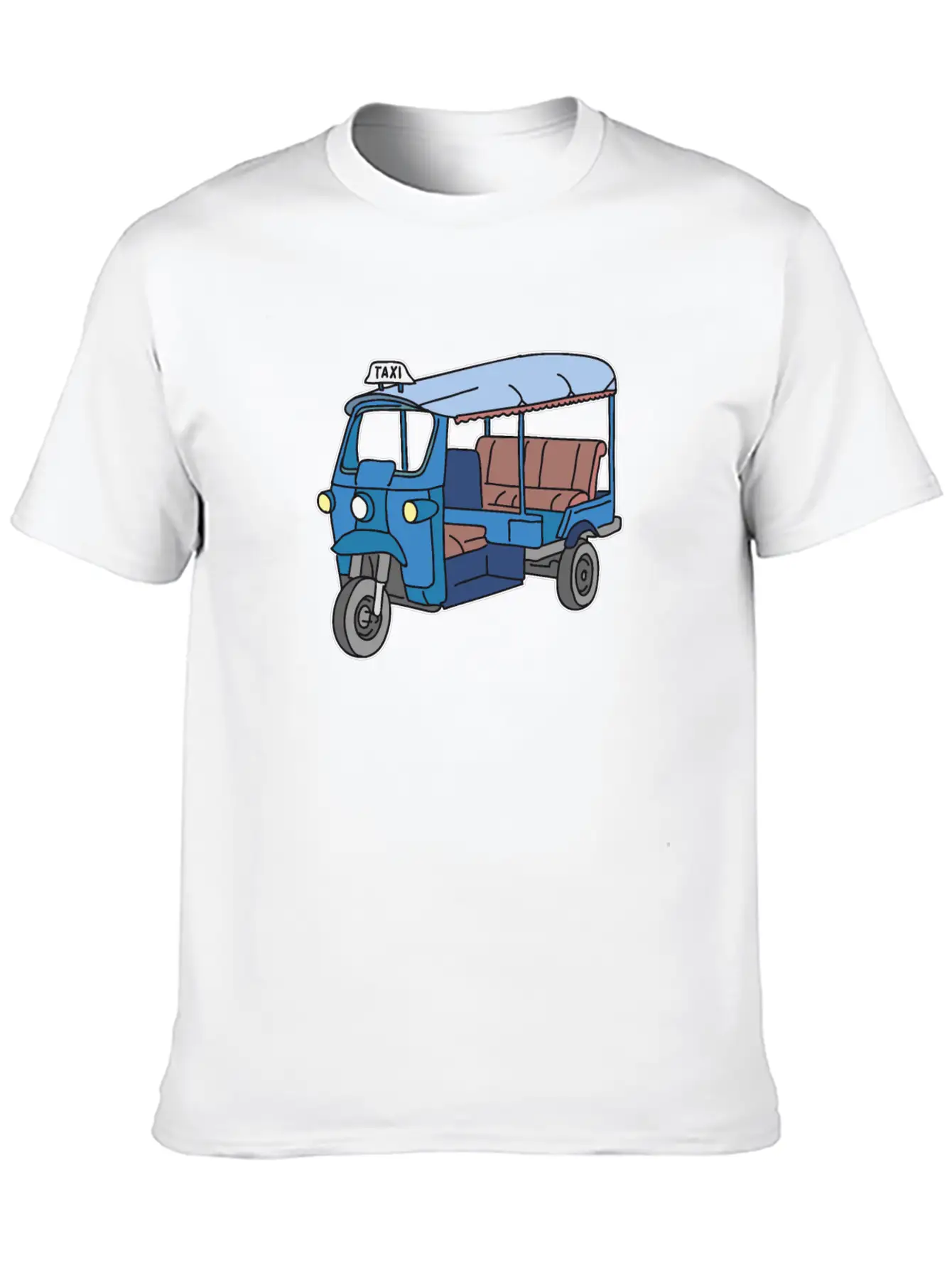 A Blue Tuktuk, Auto Rickshaw, Bajay Comfortable Minimalist Graphic Tee – Summer Style Essential