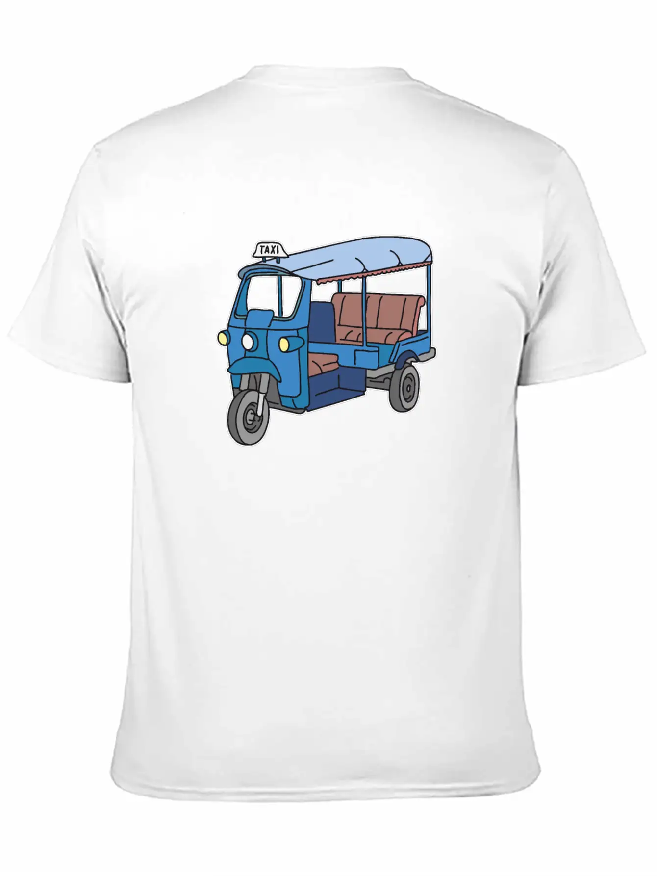 A Blue Tuktuk, Auto Rickshaw, Bajay Comfortable Minimalist Graphic Tee – Summer Style Essential
