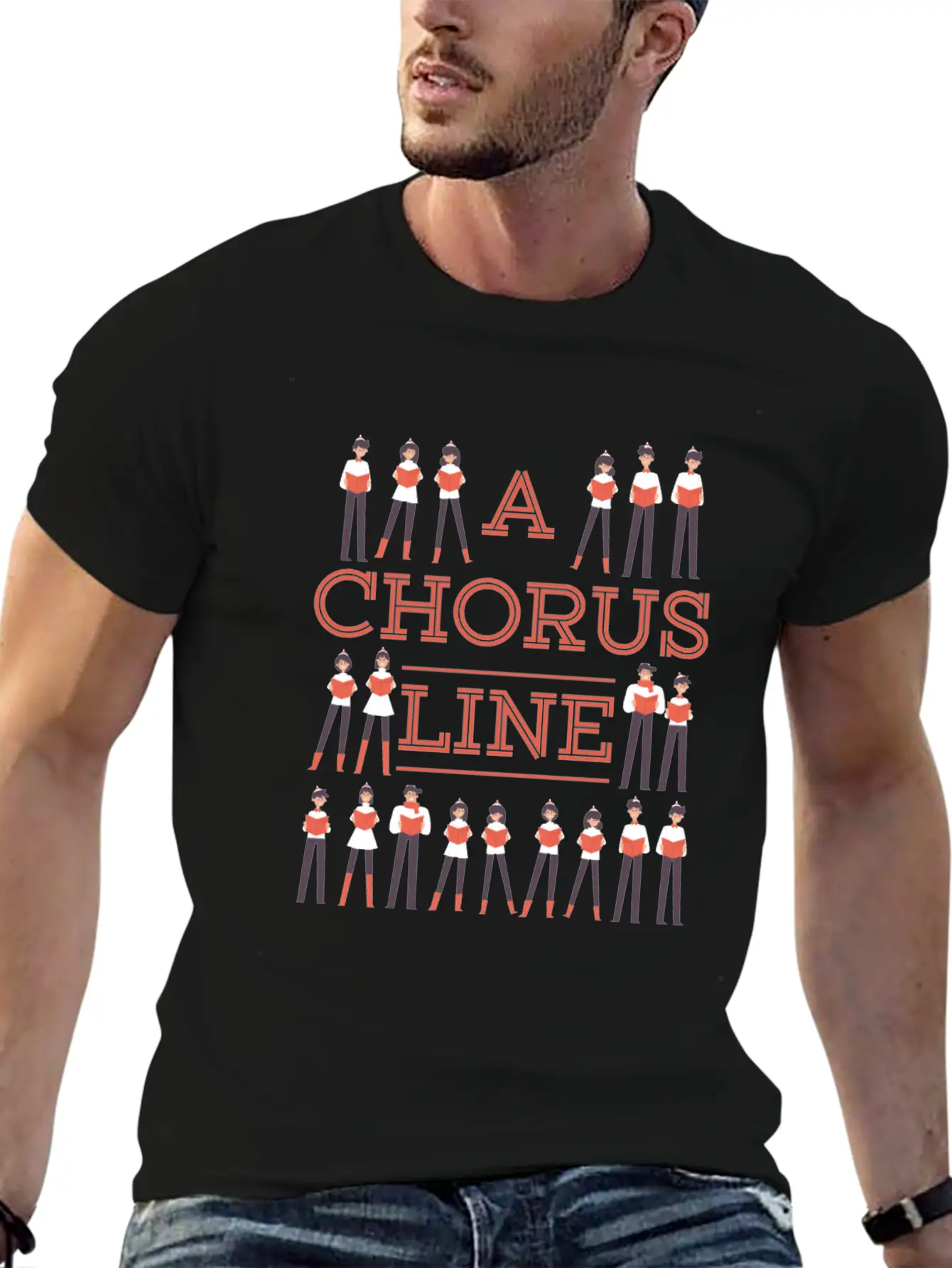 A Chorus Line Choir Music Singer Musician Gift Stylish Everyday T-Shirt – Unisex Basic Cotton Tee