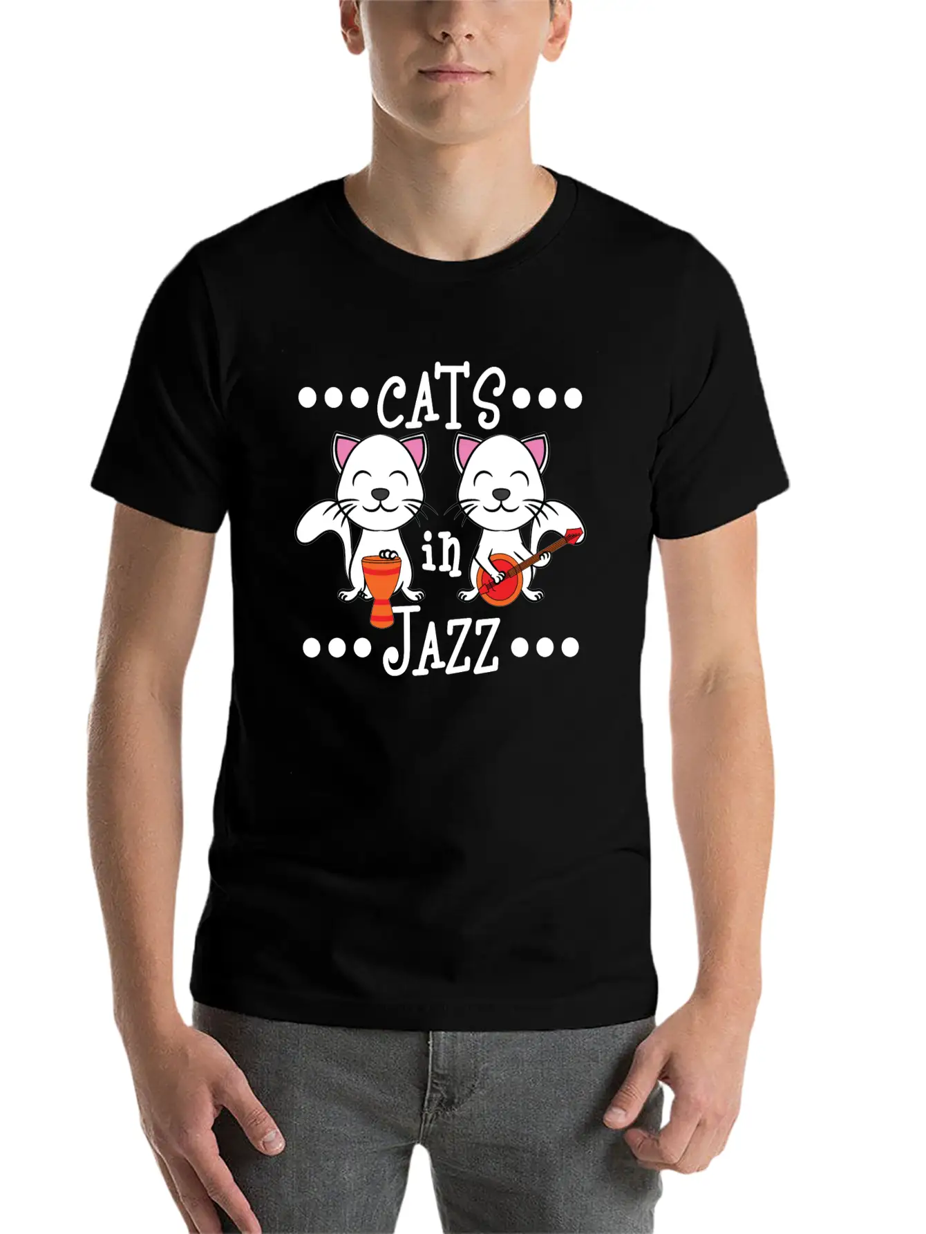 A Cute Cat Tee For Animal And Music Lovers Saying Essential Unisex Summer Tee – Soft Cotton Casual Fit