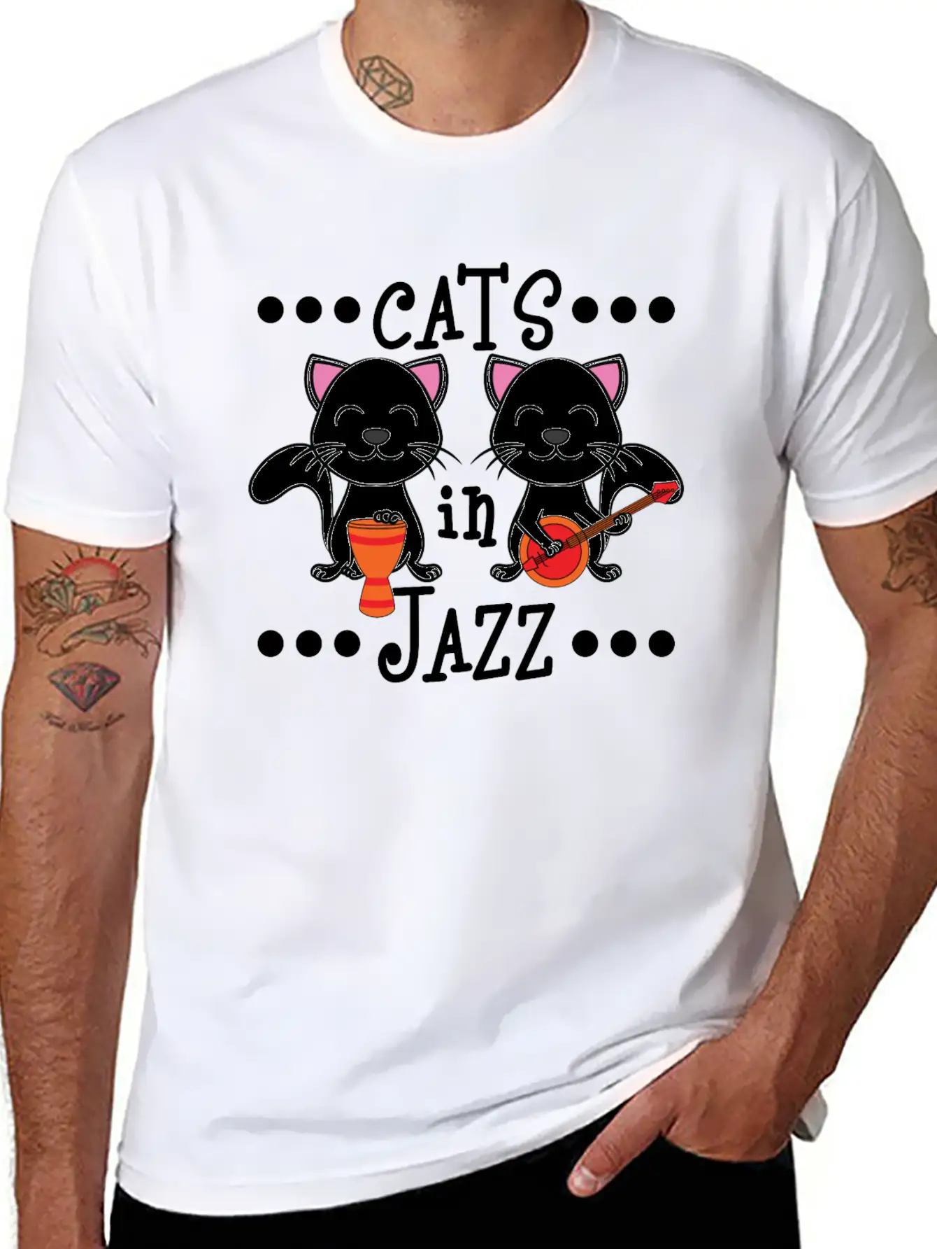 A Cute Cat Tee For Animal And Music Lovers Saying Essential Unisex Summer Tee – Soft Cotton Casual Fit