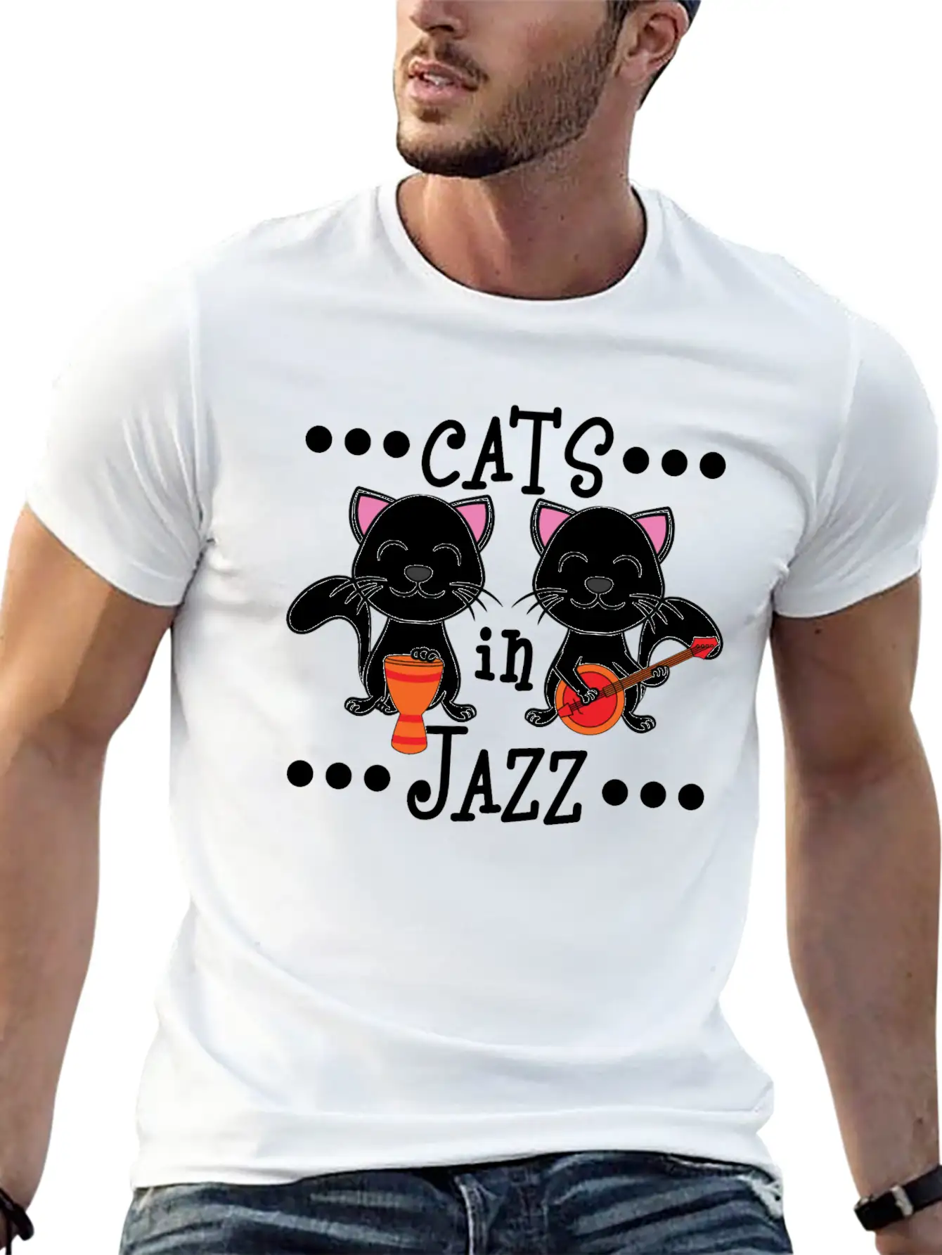 A Cute Cat Tee For Animal And Music Lovers Saying Essential Unisex Summer Tee – Soft Cotton Casual Fit
