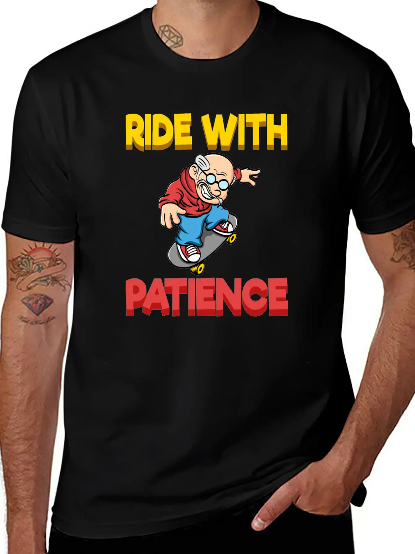 A Cute Riding Tee For Riders "Ride With Patience" Unisex Short Sleeve Soft Cotton T-Shirt – Casual Everyday Wear