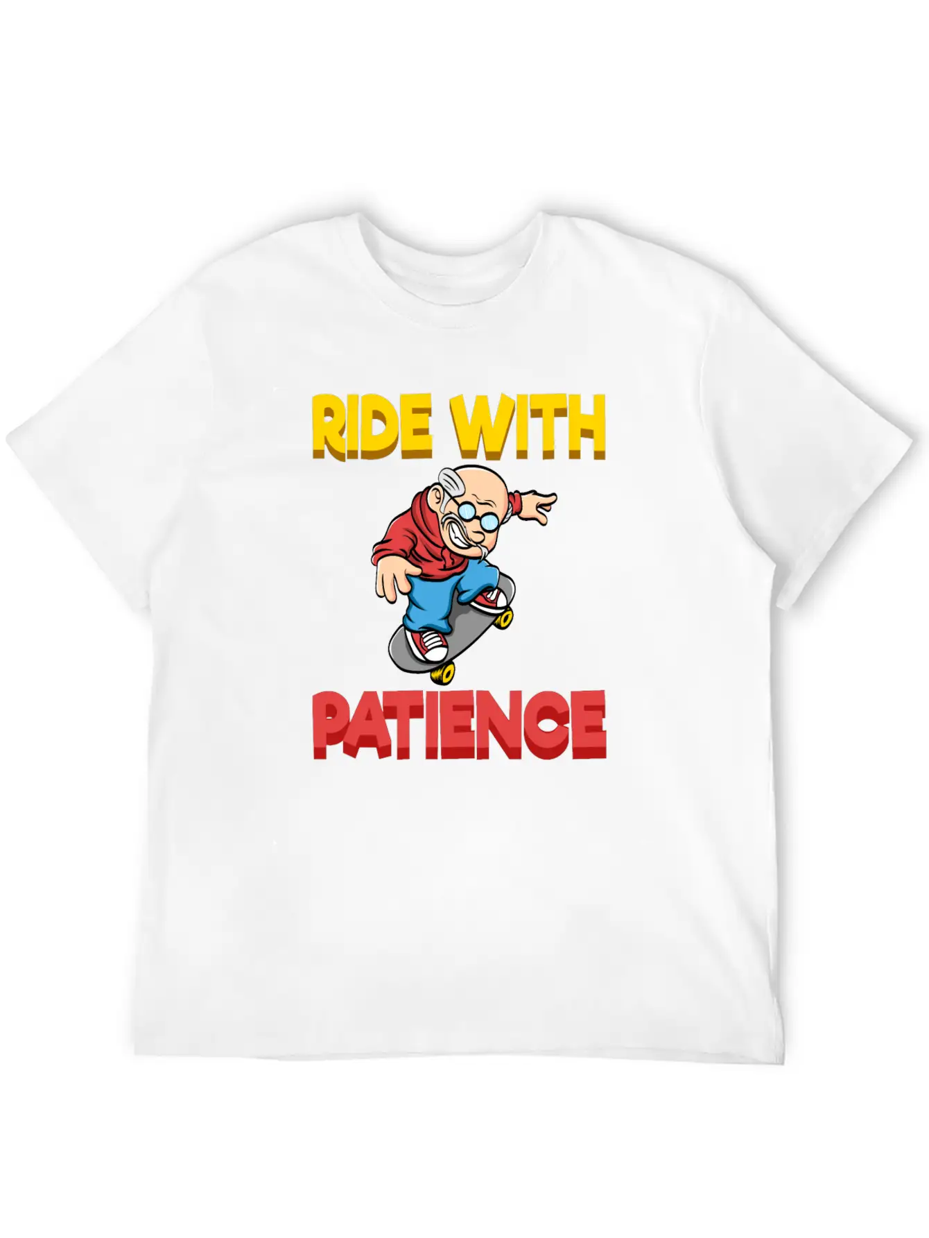 A Cute Riding Tee For Riders "Ride With Patience" Unisex Short Sleeve Soft Cotton T-Shirt – Casual Everyday Wear