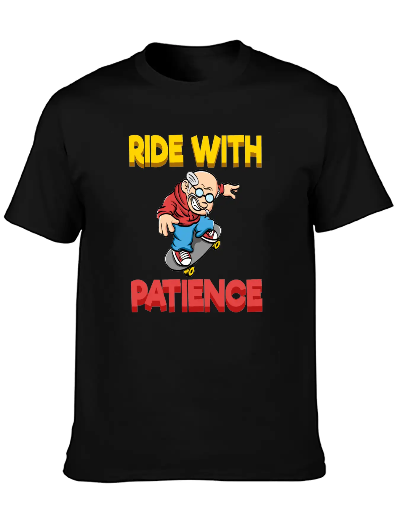 A Cute Riding Tee For Riders "Ride With Patience" Unisex Short Sleeve Soft Cotton T-Shirt – Casual Everyday Wear