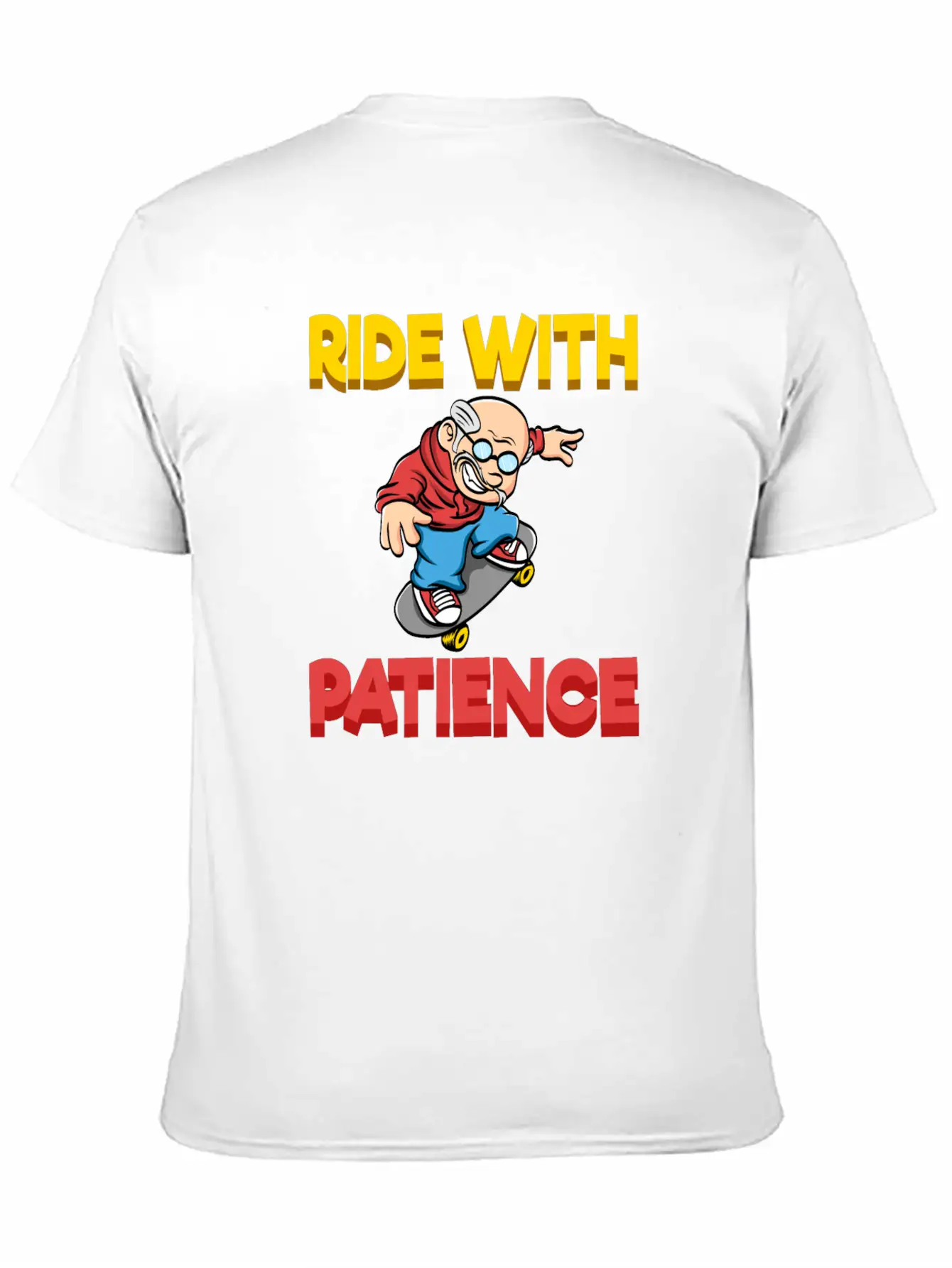 A Cute Riding Tee For Riders "Ride With Patience" Unisex Short Sleeve Soft Cotton T-Shirt – Casual Everyday Wear