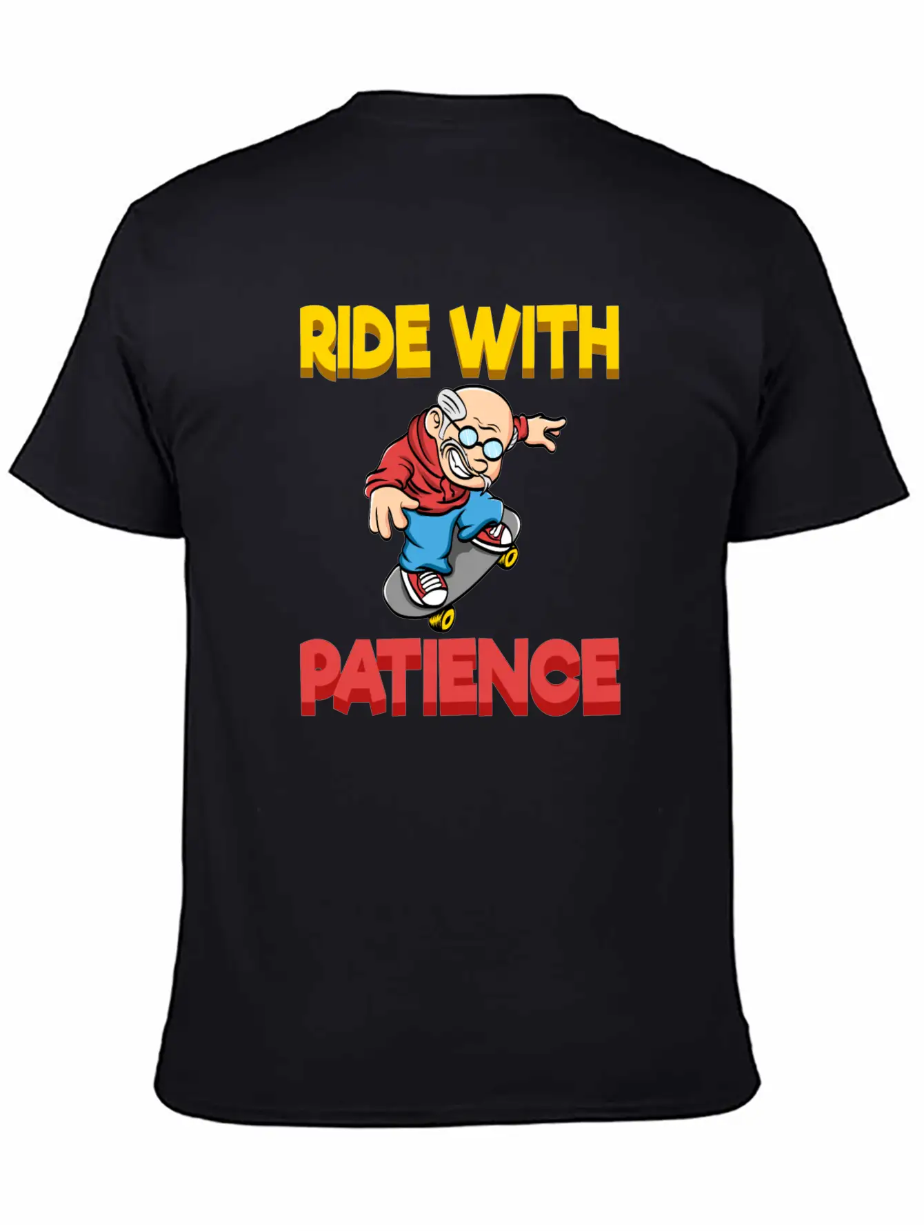 A Cute Riding Tee For Riders "Ride With Patience" Unisex Short Sleeve Soft Cotton T-Shirt – Casual Everyday Wear