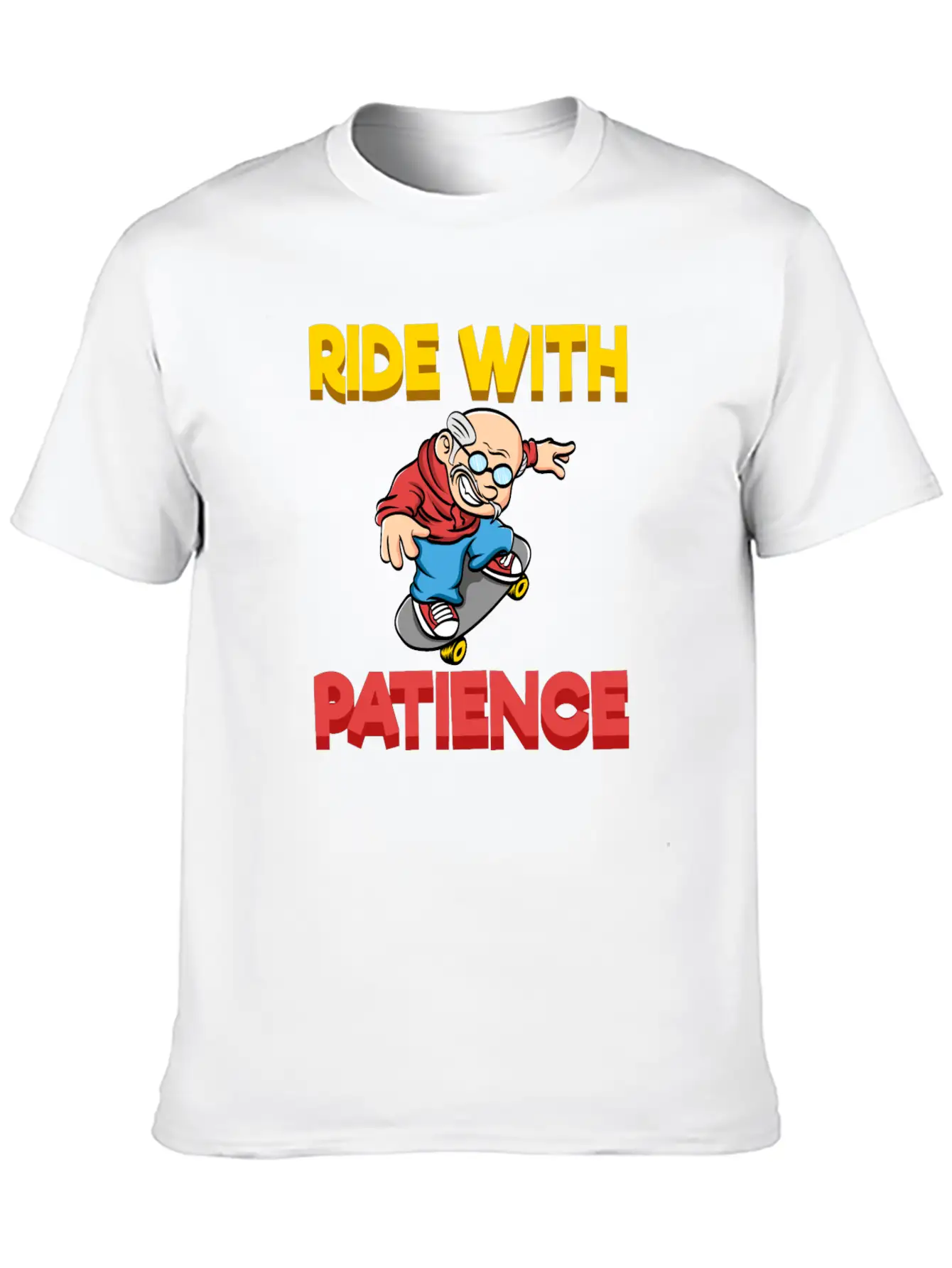 A Cute Riding Tee For Riders "Ride With Patience" Unisex Short Sleeve Soft Cotton T-Shirt – Casual Everyday Wear